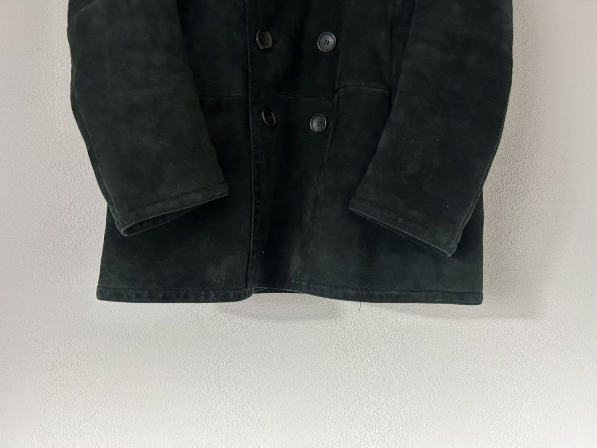 Gucci × Tom Ford Gucci Shearling-Lined Dark Green Suede Peacoat Size US M / EU 48-50 / 2 - 5 Thumbnail
