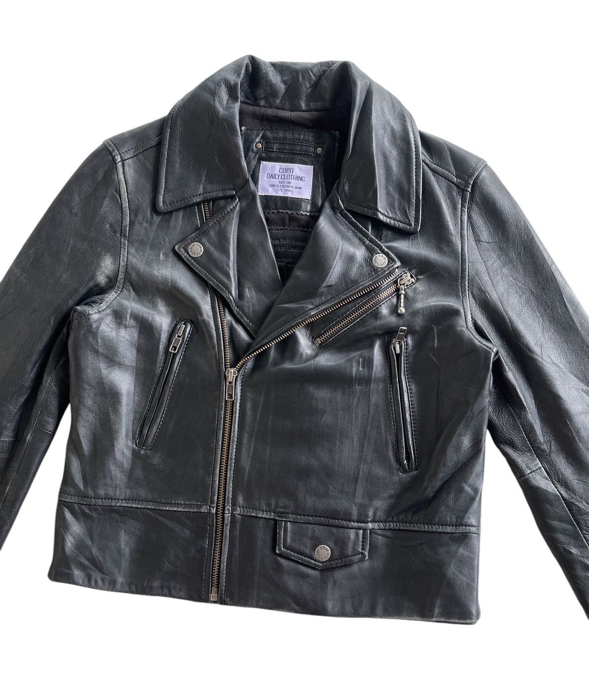 14th Addiction Coen Double Collar Soft Lambskin Biker Jacket Size S / US 4 / IT 40 - 5 Thumbnail