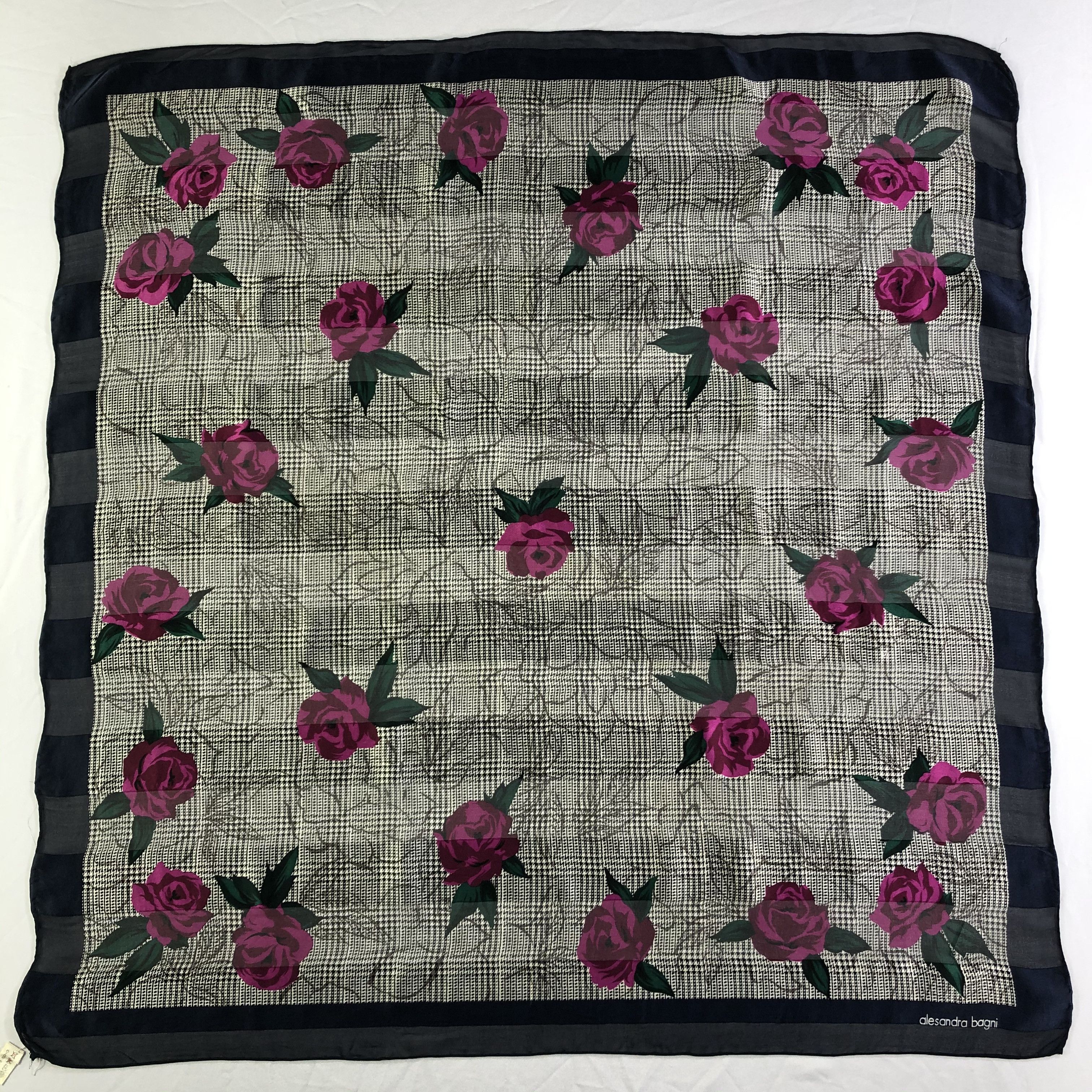 Vintage Vintage Alesandra Bagni Silk Scarf Size ONE SIZE - 2 Thumbnail