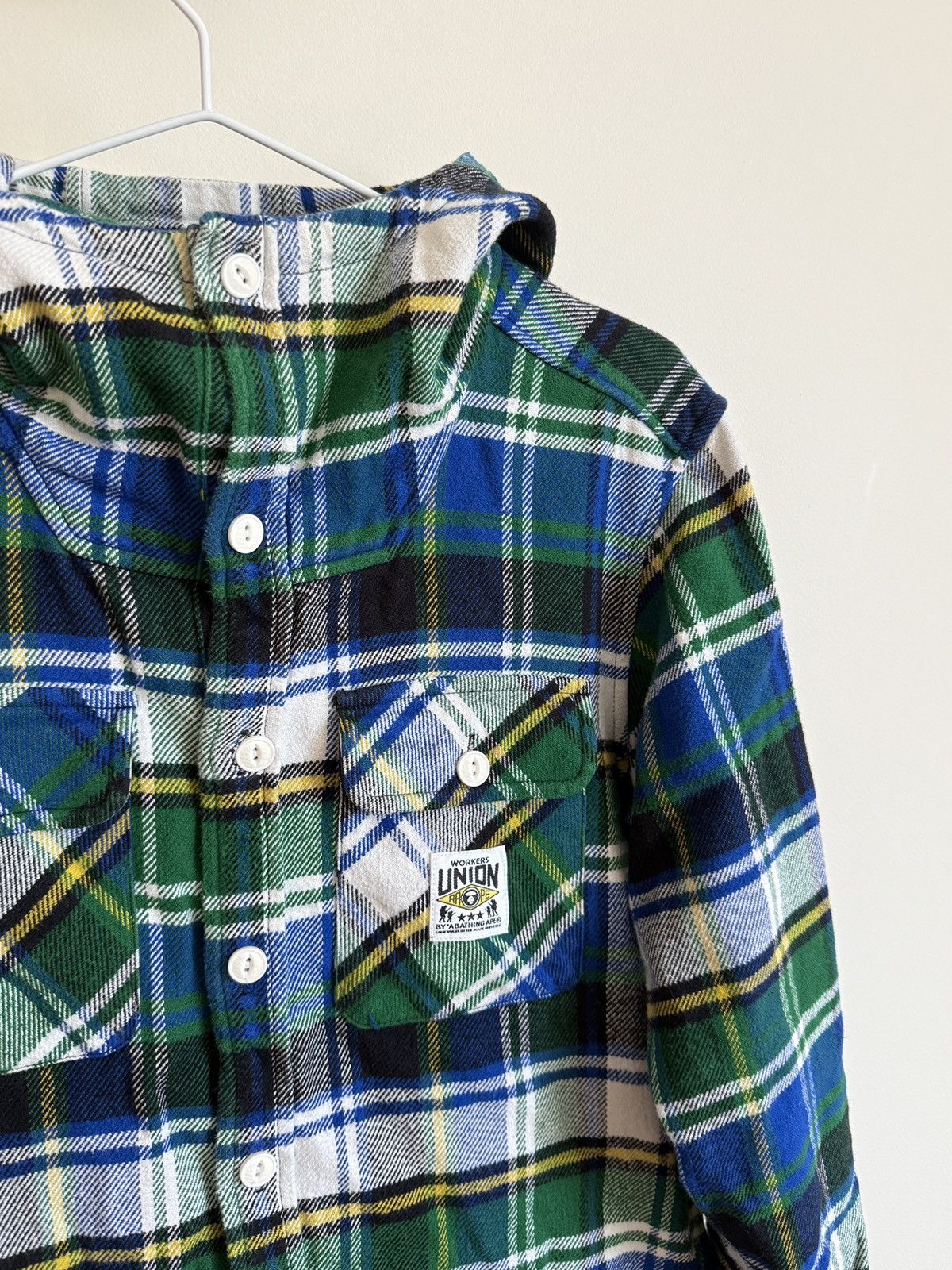Aape Flannel Shirt Hoodie AAPE by A BATHING APE Size US M / EU 48-50 / 2 - 4 Thumbnail