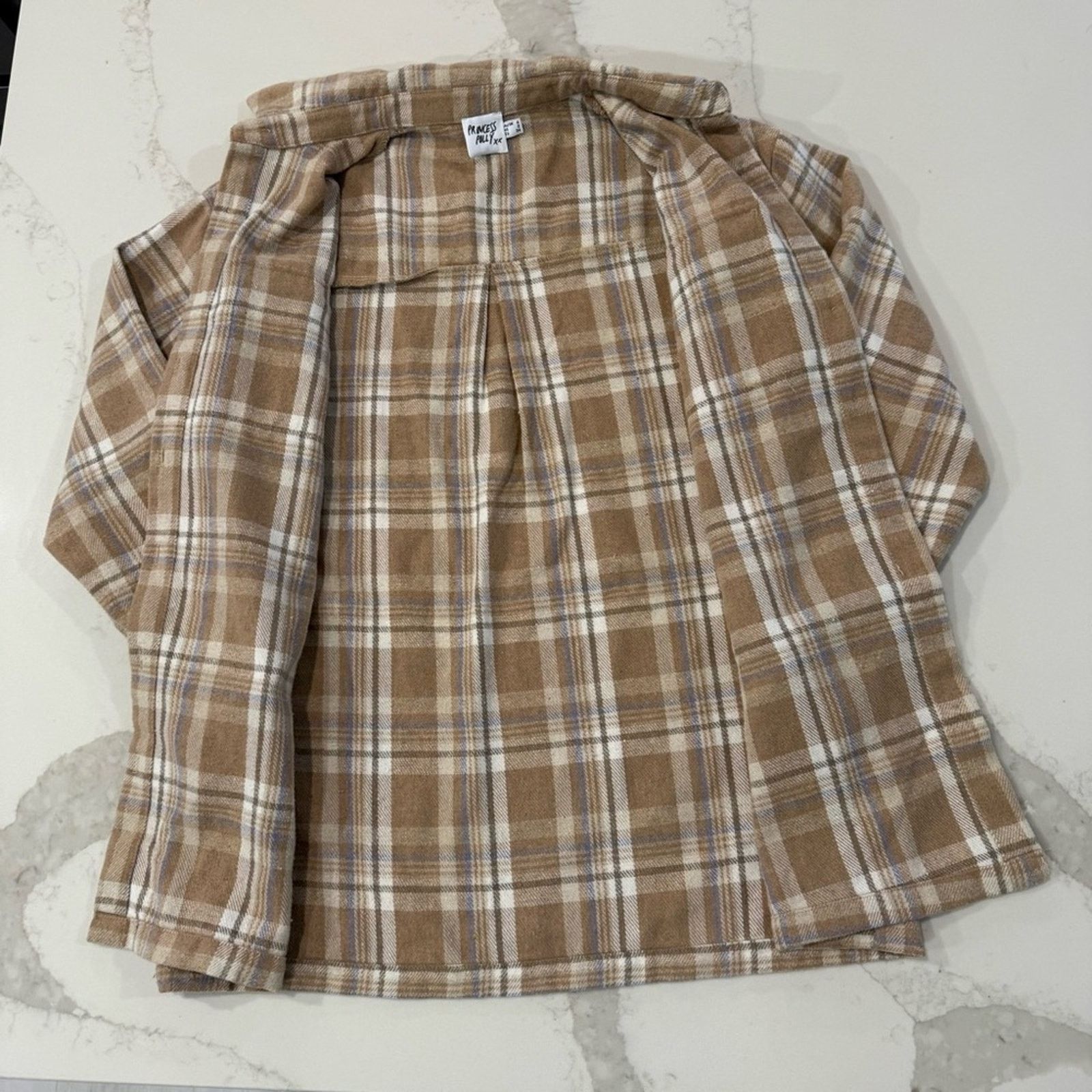 PRINCESS POLLY Princess Polly Mila Plaid Flannel Button Up Shirt Women’s 2 Size XS / US 0-2 / IT 36-38 - 4 Thumbnail