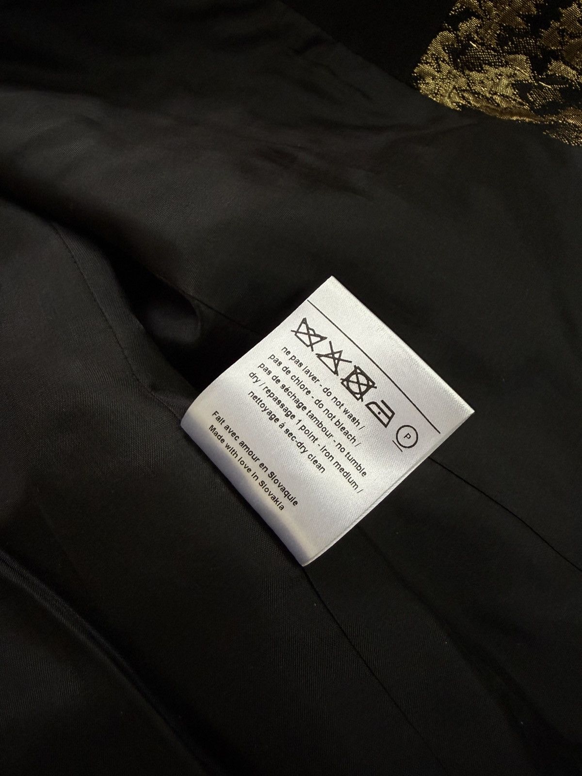 Sezane Sezane Womens Black Gold Jacquard Blazer Jacket Size 36 Size XS / US 0-2 / IT 36-38 - 14 Thumbnail