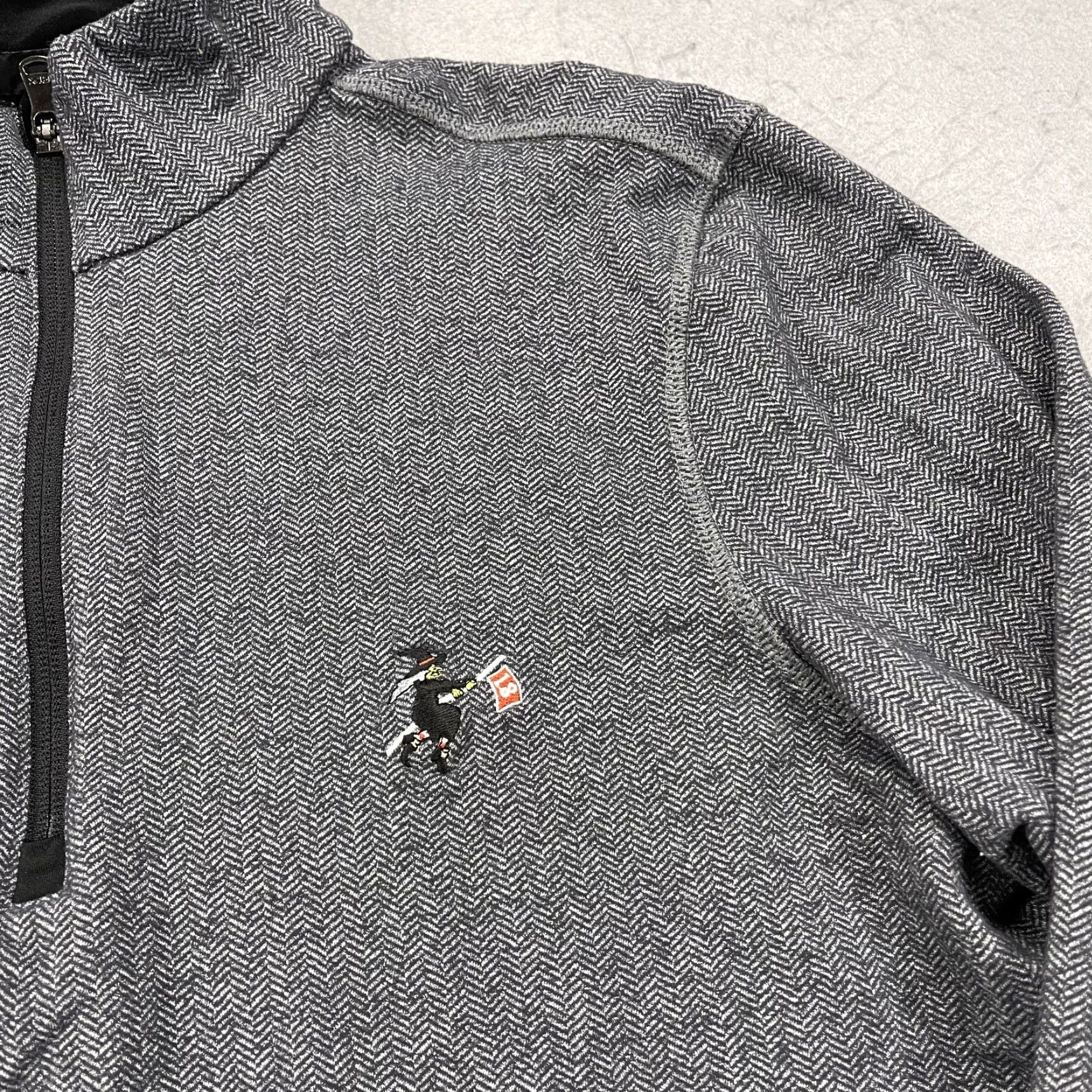 RLX Ralph Lauren RLX Ralph Lauren Golf Jacket Mens M Herringbone 1/4 Zip Logo Gray Size US M / EU 48-50 / 2 - 3 Thumbnail