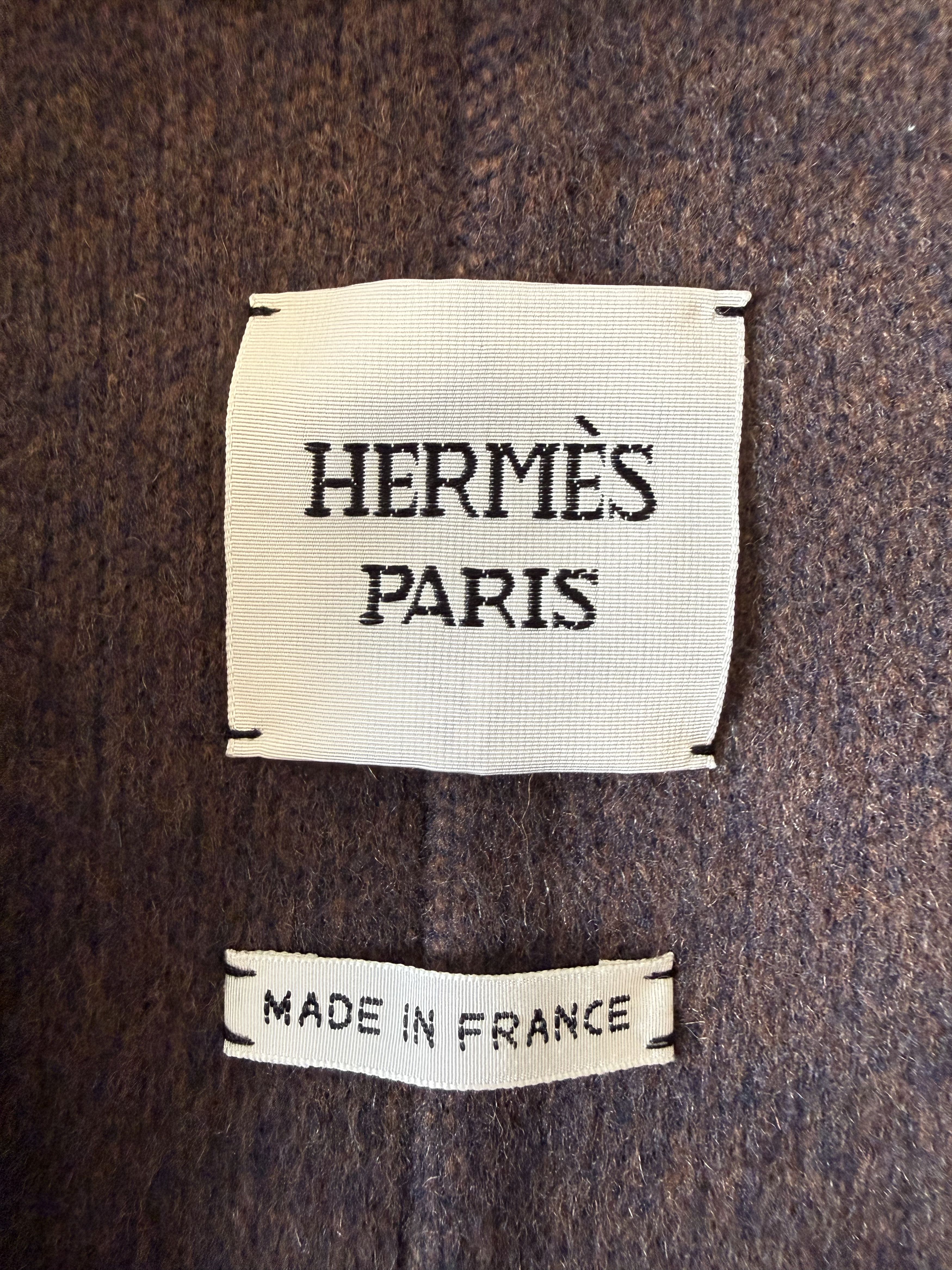 Hermes Hermes Grey Mélange Double Faced Cashmere Belted Coat Size S / US 4 / IT 40 - 9 Thumbnail
