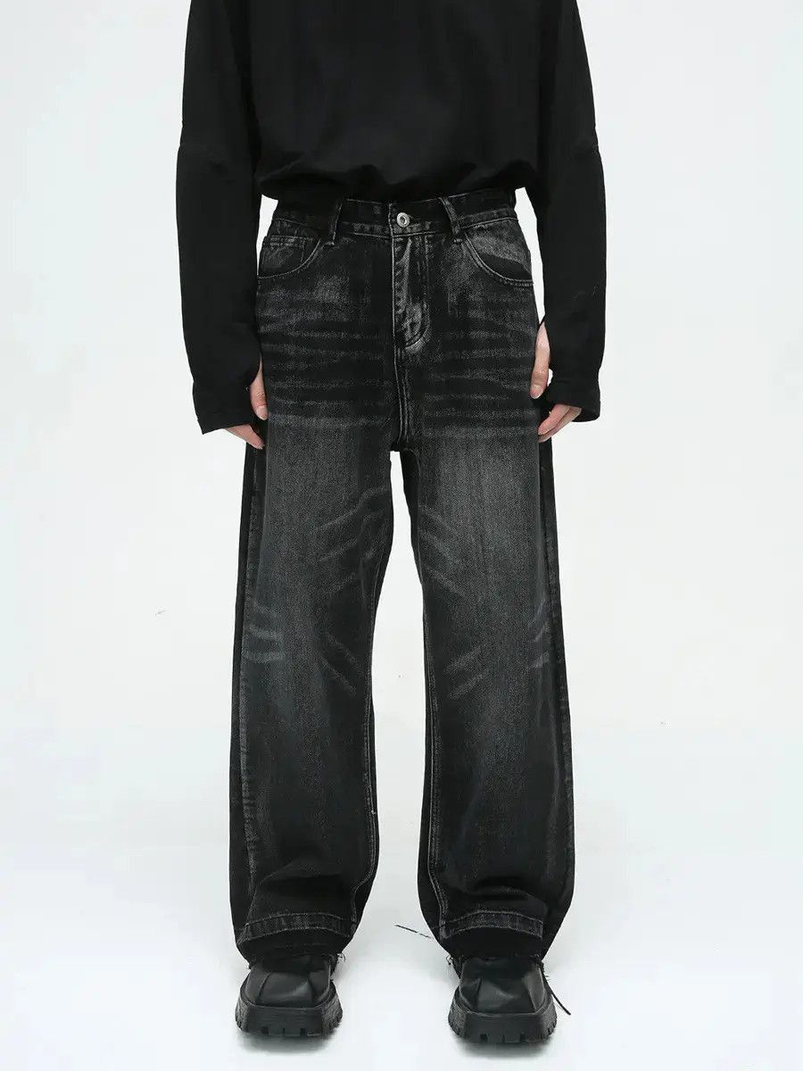 Japanese Brand Retro loose straight leg casual jeans Size US 32 / EU 48 - 6 Thumbnail