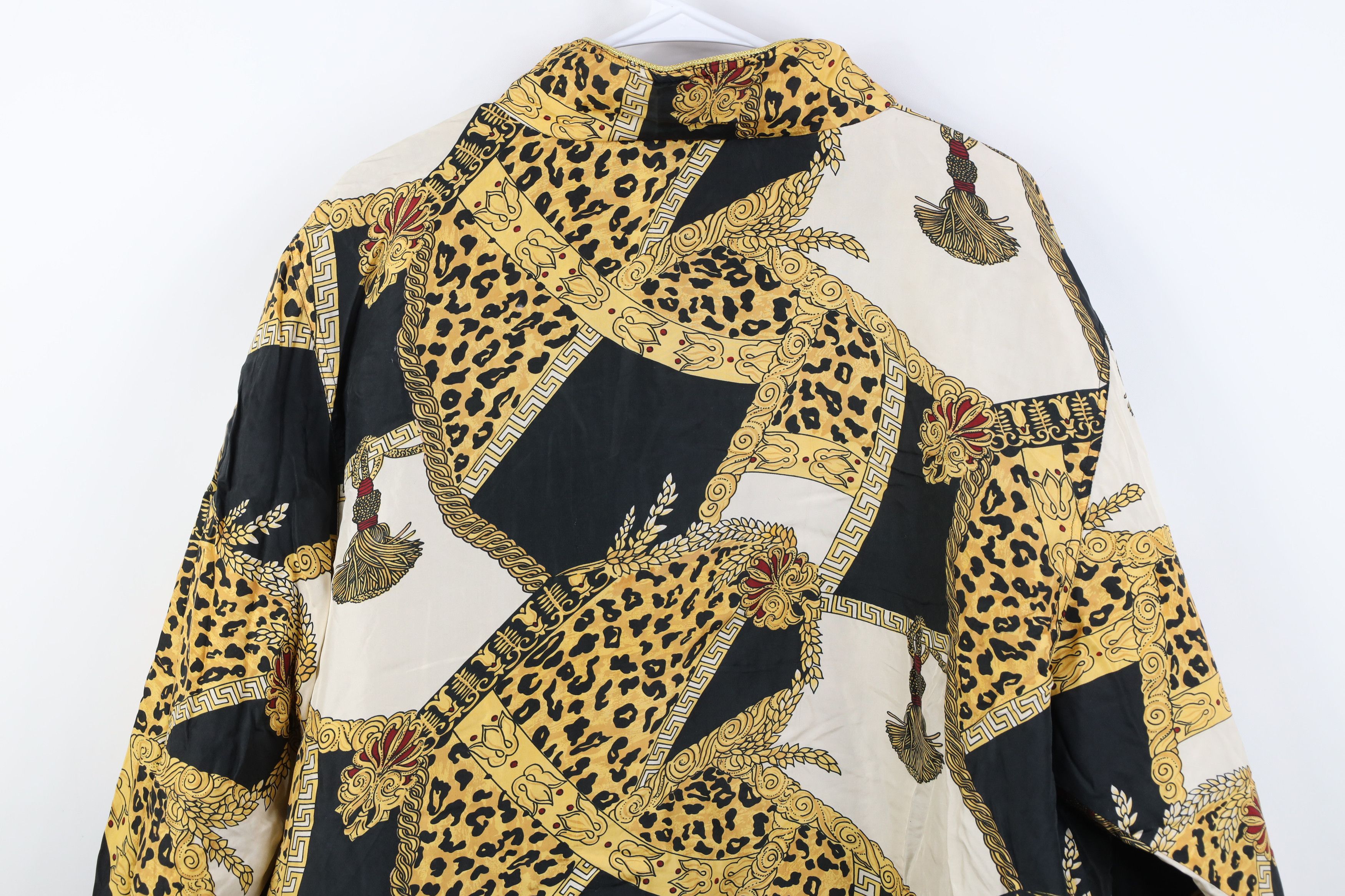 Vintage Vintage 90s Streetwear Leopard Tassel Puffer Jacket Coat Size XL / US 12-14 / IT 48-50 - 13 Thumbnail