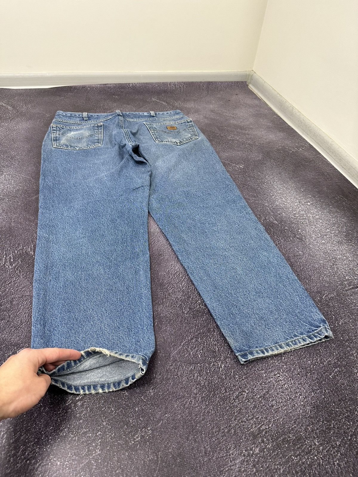 Carhartt Vintage 90s Carhartt USA Relaxed Fit Opium Faded Work Jeans Size US 36 / EU 52 - 3 Thumbnail