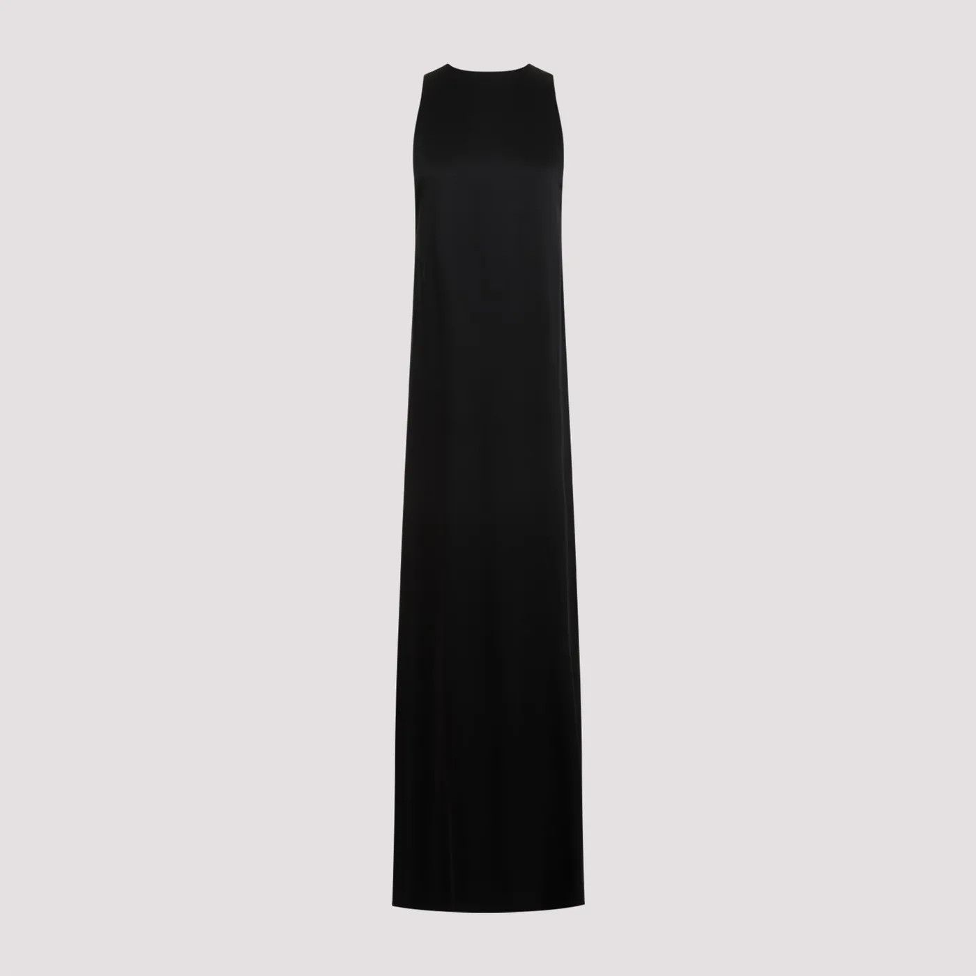 Saint Laurent Paris o1bcso1str1125 Back Tie Dress In Satin Crepe in Black Size XS / US 0-2 / IT 36-38 - 1 Thumbnail