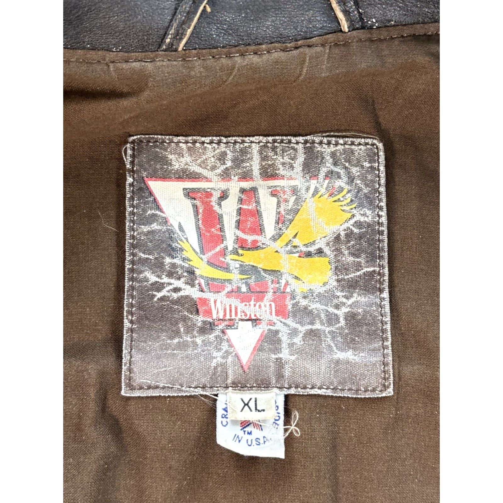 Vintage VINTAGE Bomber Jacket Mens XL Brown Leather 90s Distress A2 Flight Cigarette USA Brown Mens XL Size US XL / EU 56 / 4 - 5 Thumbnail