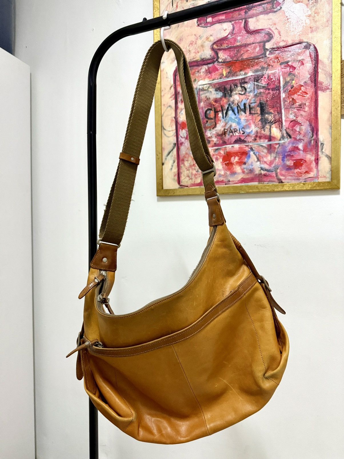 Japanese Brand Vintage Patina Fully Leather Shoulder sling bag Size ONE SIZE - 1 Thumbnail