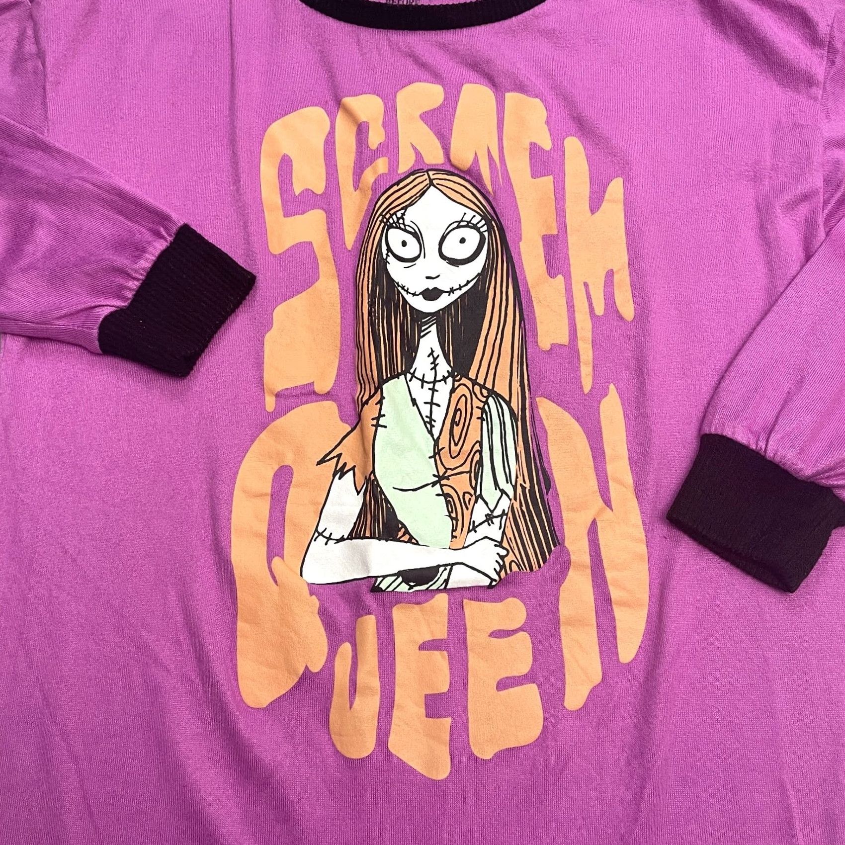 Disney Disney The Nightmare Before Christmas Sleepwear Dress Womens L Pink Crew Neck Knit Polyester Spandex Graphic Print Logo Halloween Christmas Movie Size L / US 10 / IT 46 - 4 Thumbnail