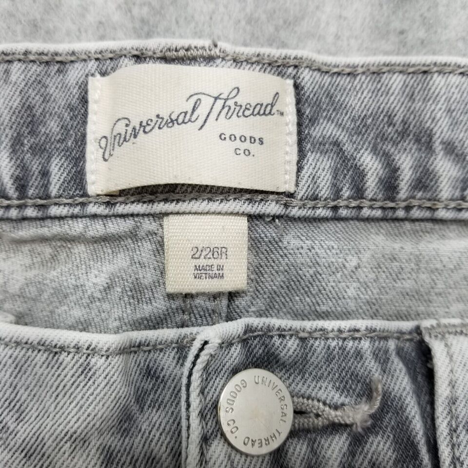 Other Universal Thread Womens 26 Denim High Rise Straight Retro Size 26" / US 2 / IT 38 - 4 Thumbnail