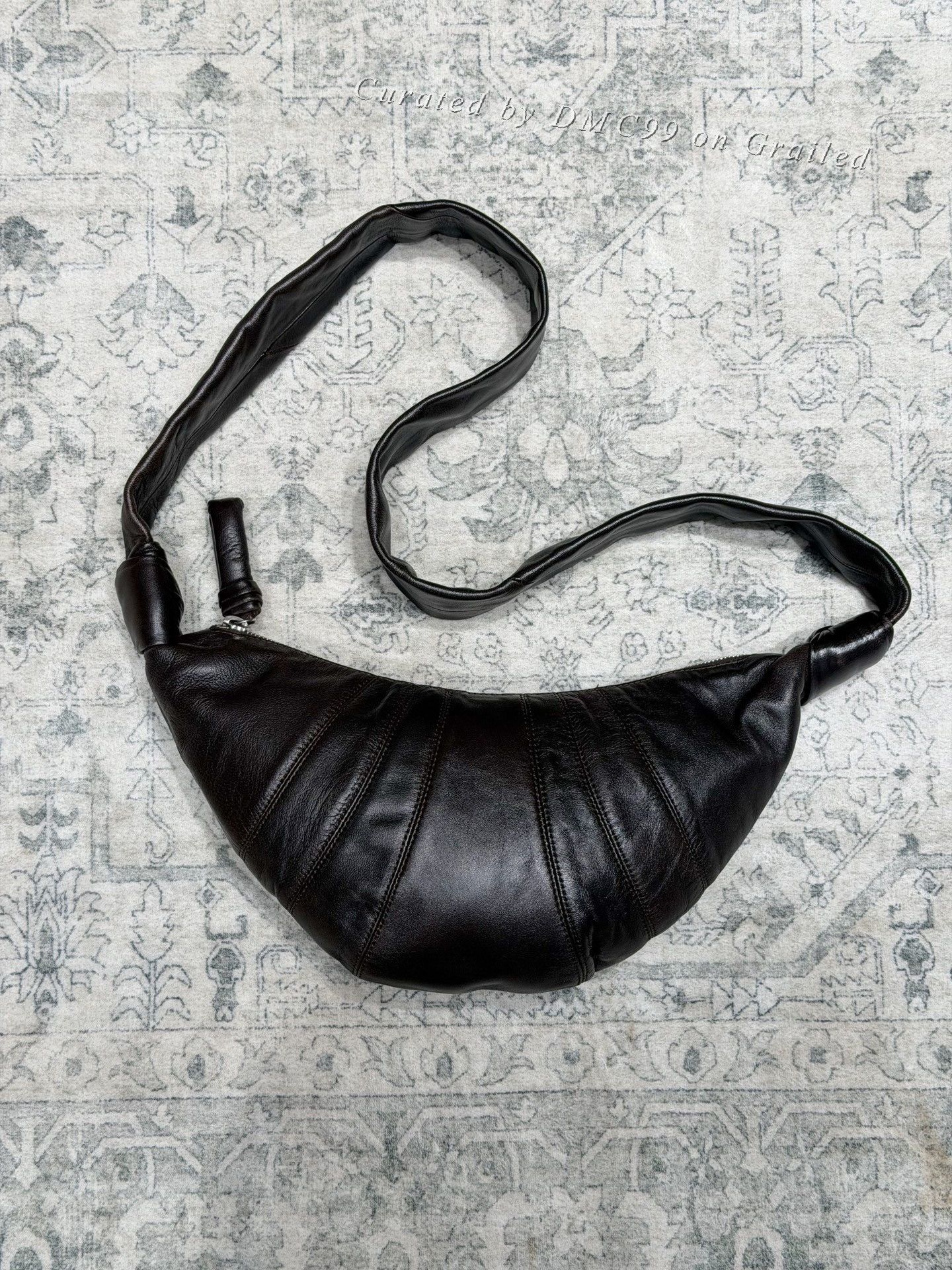 Lemaire Lemaire Small Black Leather Croissant Bag Size ONE SIZE - 1 Thumbnail