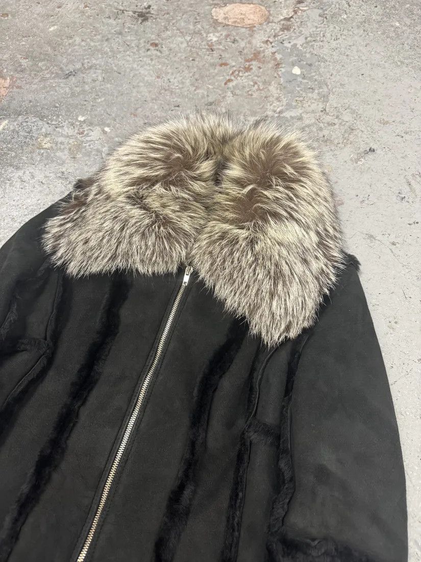 Roberto Cavalli × Vintage FW2006 Roberto Cavalli Black Fur Premium Leather Jacket Size M / US 6-8 / IT 42-44 - 7 Thumbnail