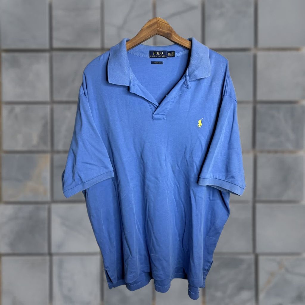 Polo Ralph Lauren Polo Ralph Lauren Polo Shirt Mens 2XL Blue Classic Fit Yellow Pony Casual Golf Size US XXL / EU 58 / 5 - 1 Thumbnail