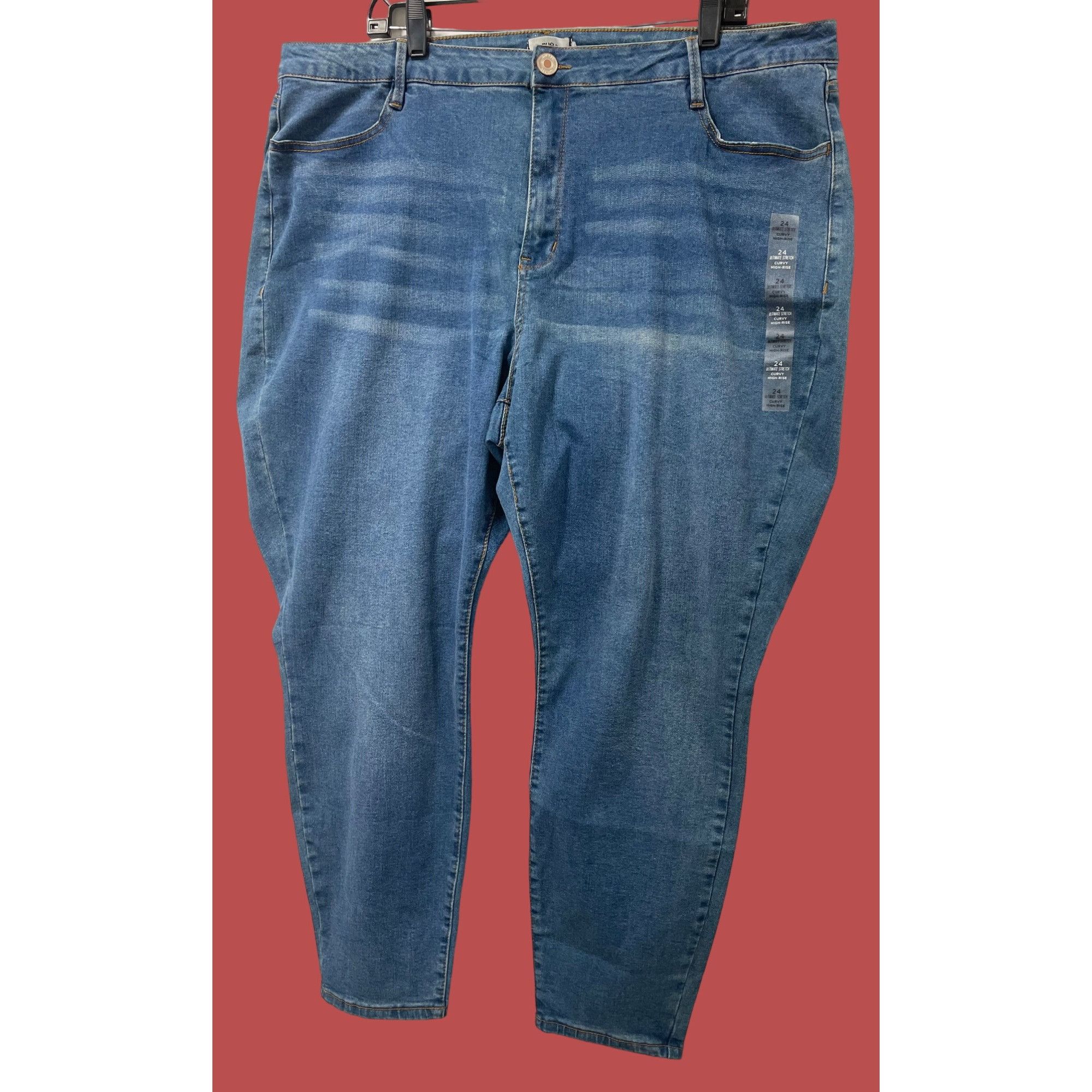 Other Rue + - Women's Ultimate Stretch Curvy High-Rise Jeans - Blu Size 42" / US 20 - 15 Thumbnail