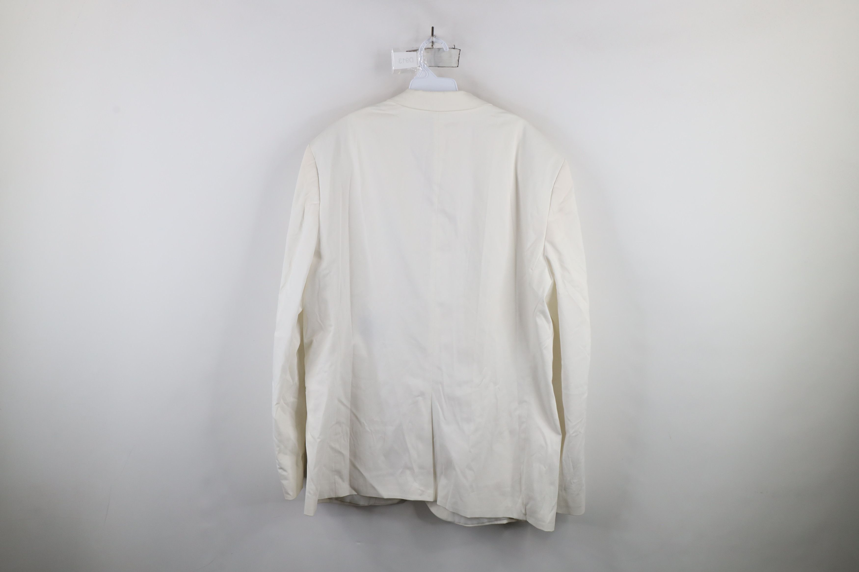 Express × Vintage Express One Button Wedding Tuxedo Suit Blazer Jacket White Size US XXL / EU 58 / 5 - 13 Thumbnail