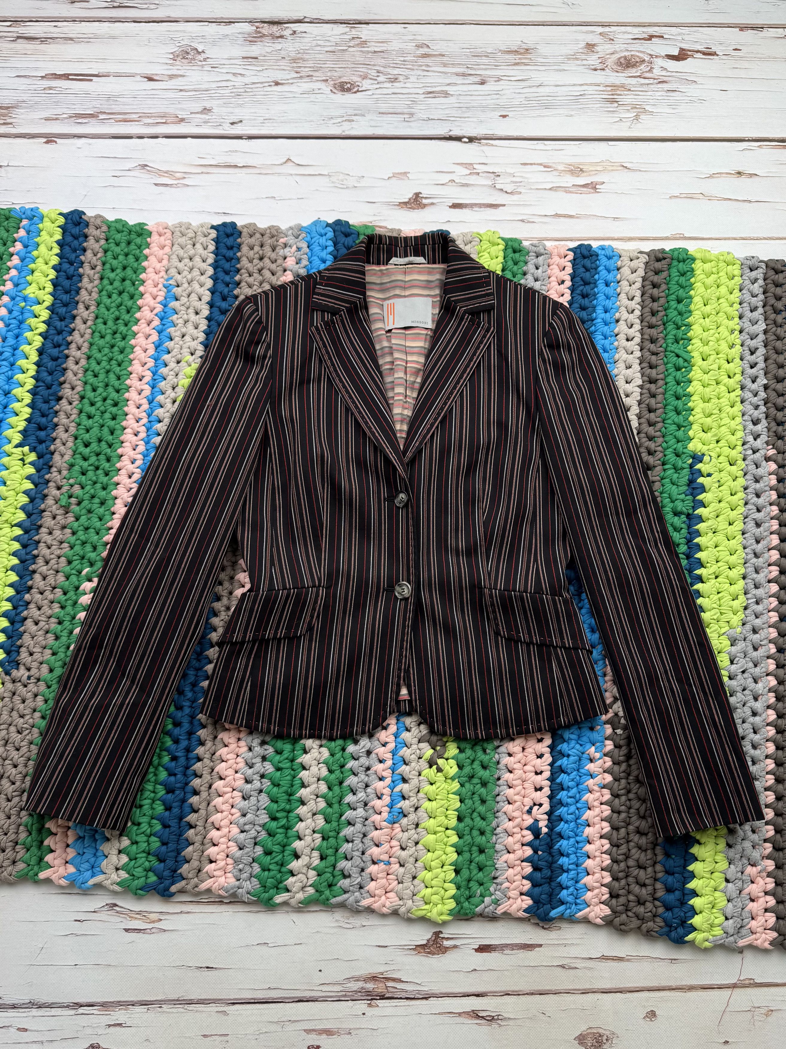 Missoni Missoni Vintage Striped Wool Suit (V84) Size 28" / US 6 / IT 42 - 2 Thumbnail