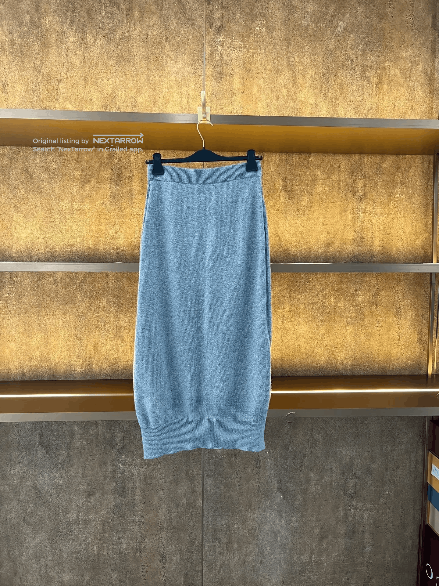 Barrie Gray Cashmere Midi Skirt, Women's (Size 36) — image 2 of 5