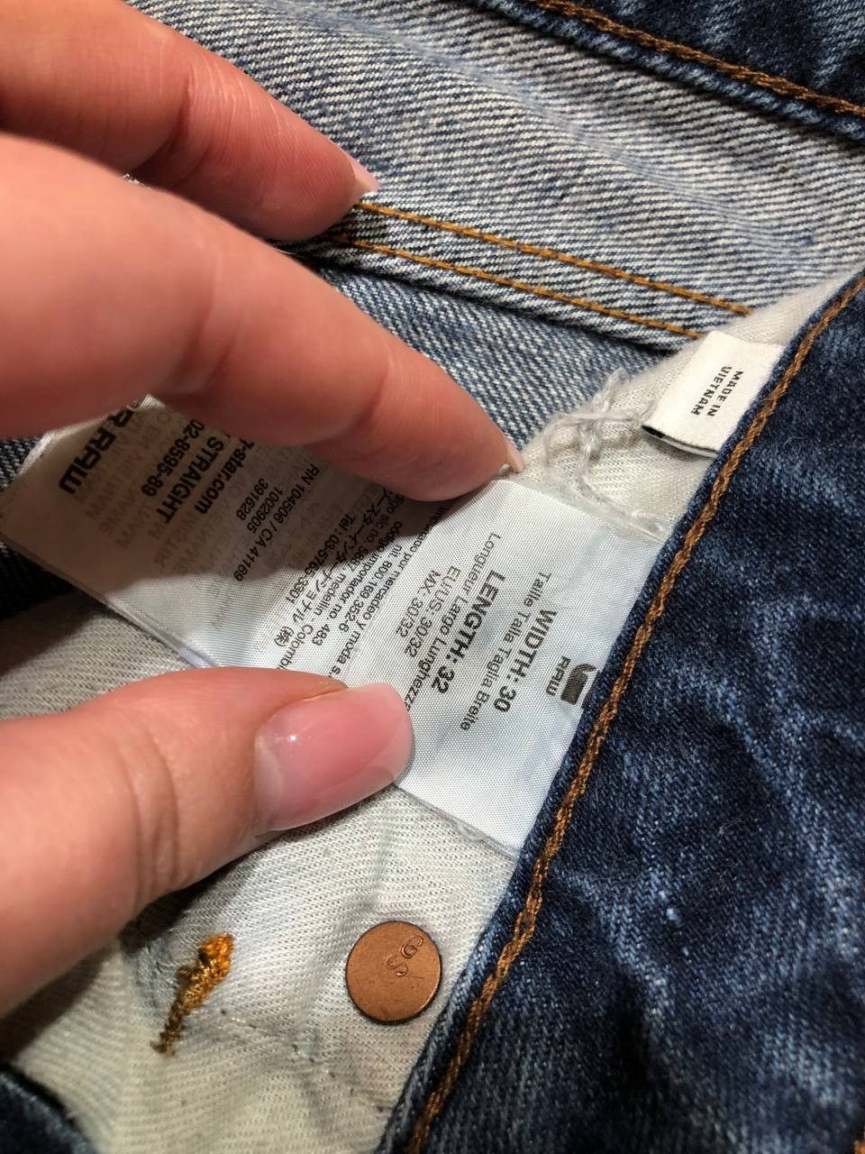 G-Star G Star RAW Jeans Mens 3301 Straight Button Fly streetwear Size US 30 / EU 46 - 4 Thumbnail