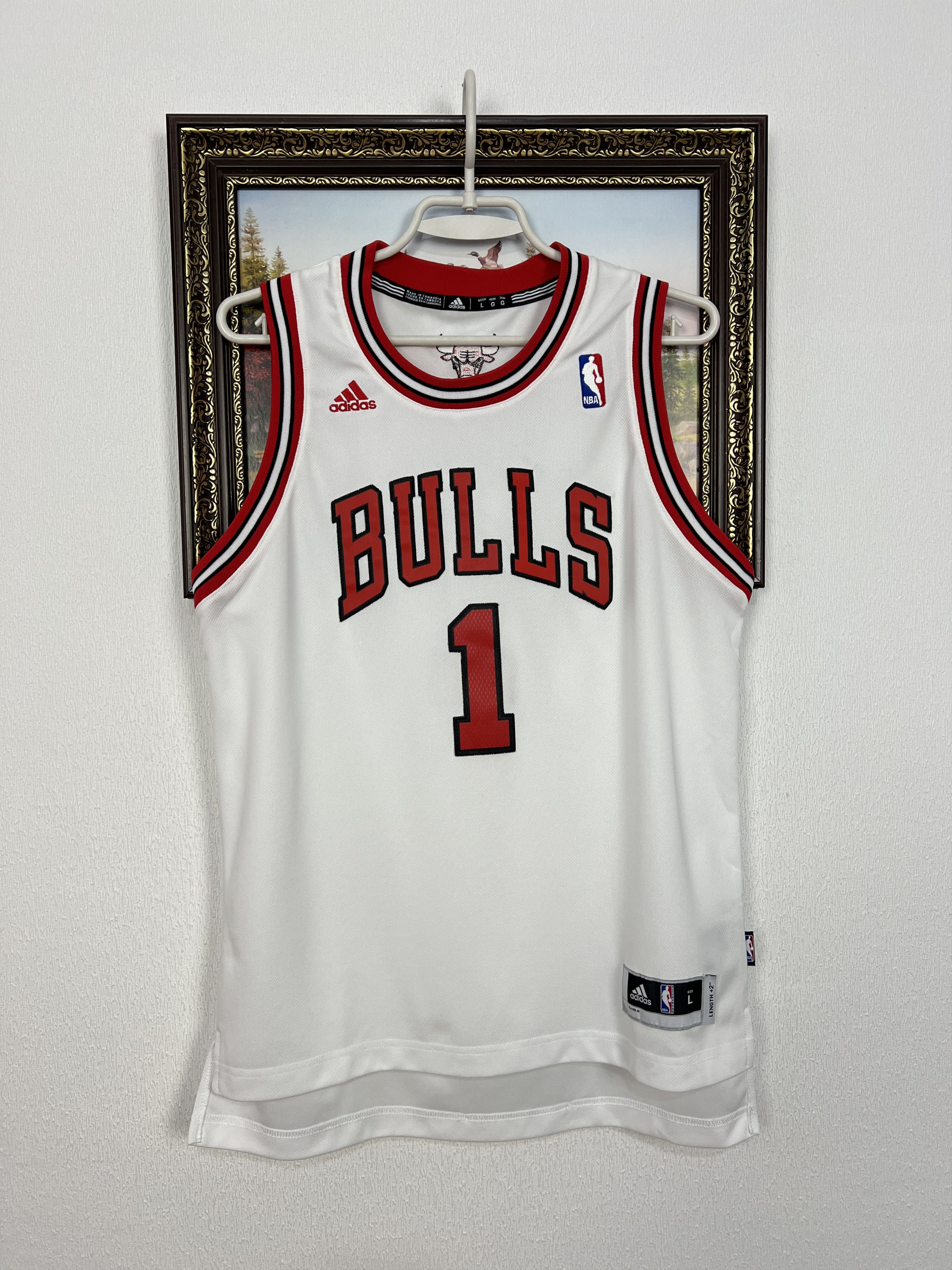 Adidas Chicago Bulls NBA #1 Rose Jersey Shirt Rare Boys Size L Size US XXS / EU 40 - 1 Thumbnail
