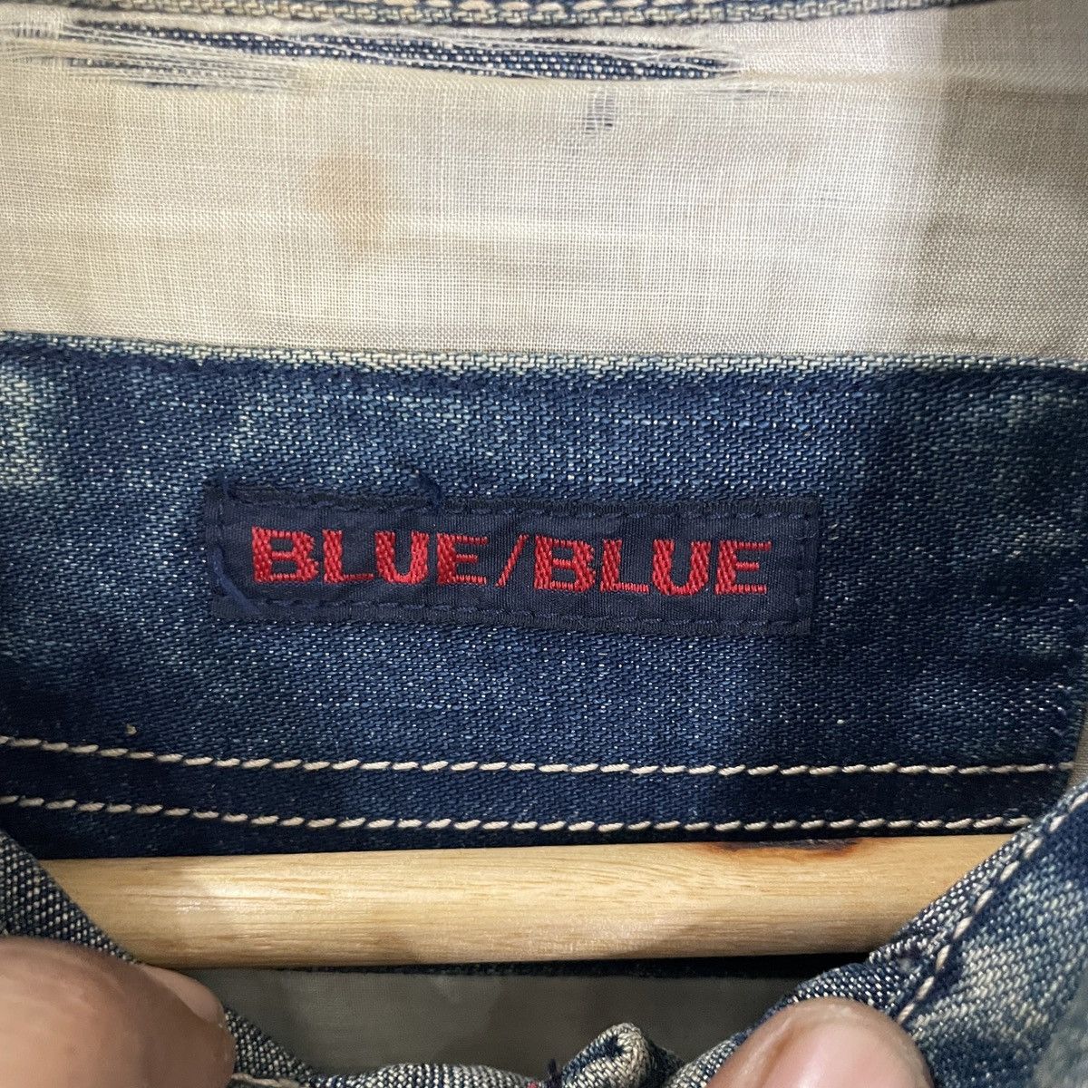 Blue Blue Japan Vintage Blue Blue Japan Distressed Denim Jacket Size US M / EU 48-50 / 2 - 6 Thumbnail