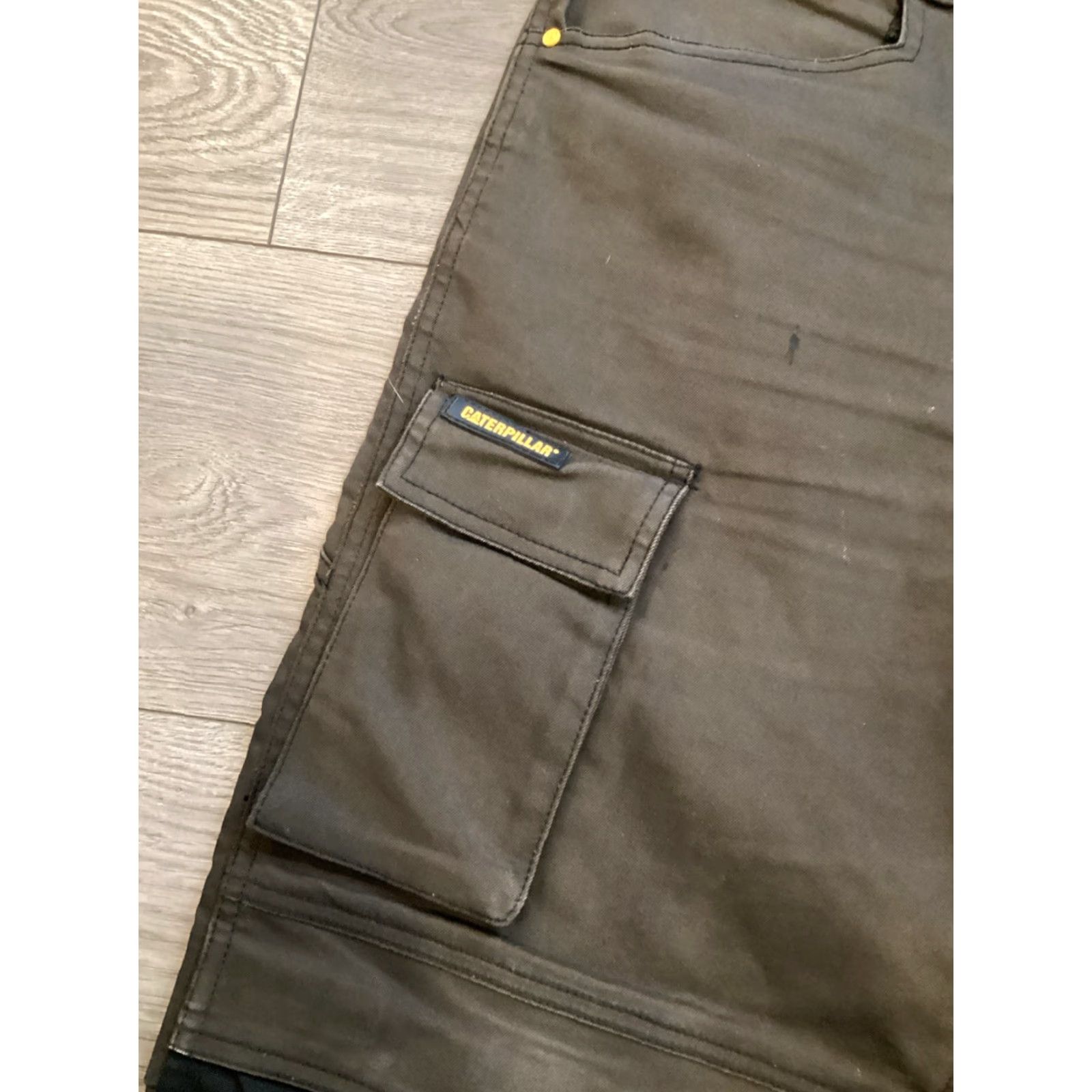 Caterpillar Caterpillar Work Pants Men Cargo Pocket Patch Holster CAT Trademark Canvas Brown 40x34 Straight Leg Size US 34 / EU 50 - 4 Thumbnail