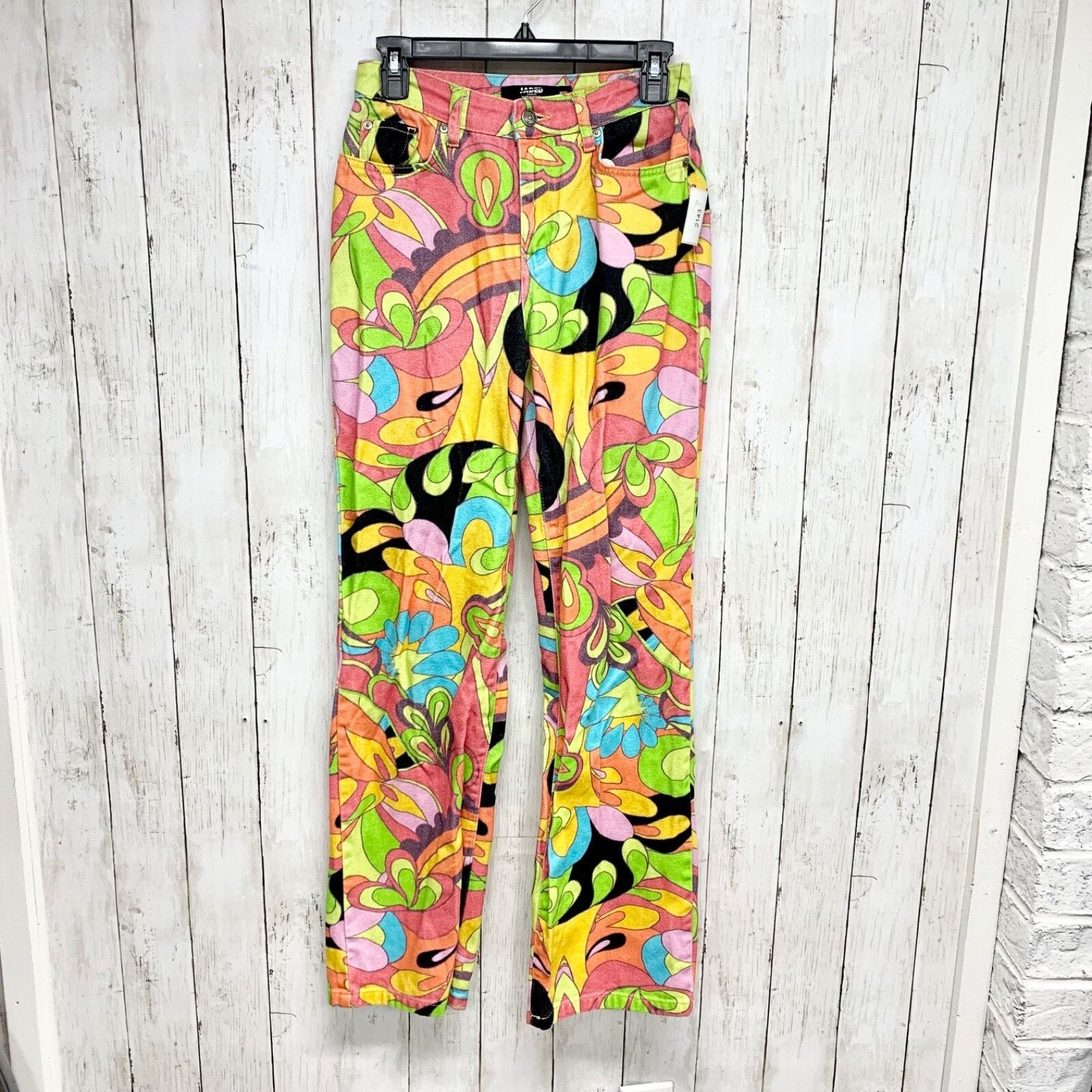 Jaded London Jaded London Size W26 Psychedelic Boyfriend Jeans Multicolor Size 26" / US 2 / IT 38 - 2 Thumbnail