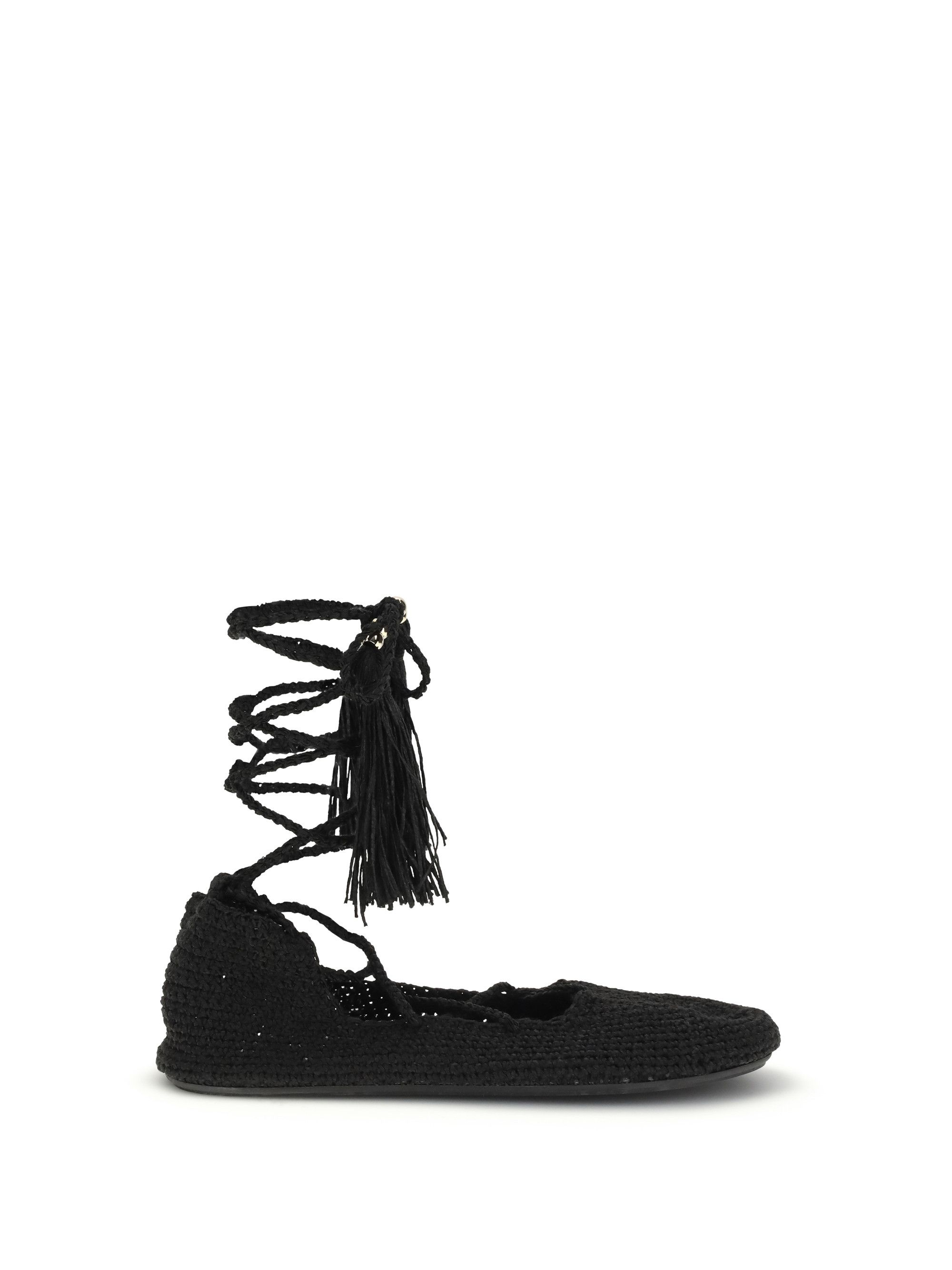 Alanui The Sound Of The Sea lace-up Ballerinas Size US 10 / IT 40 - 1 Thumbnail
