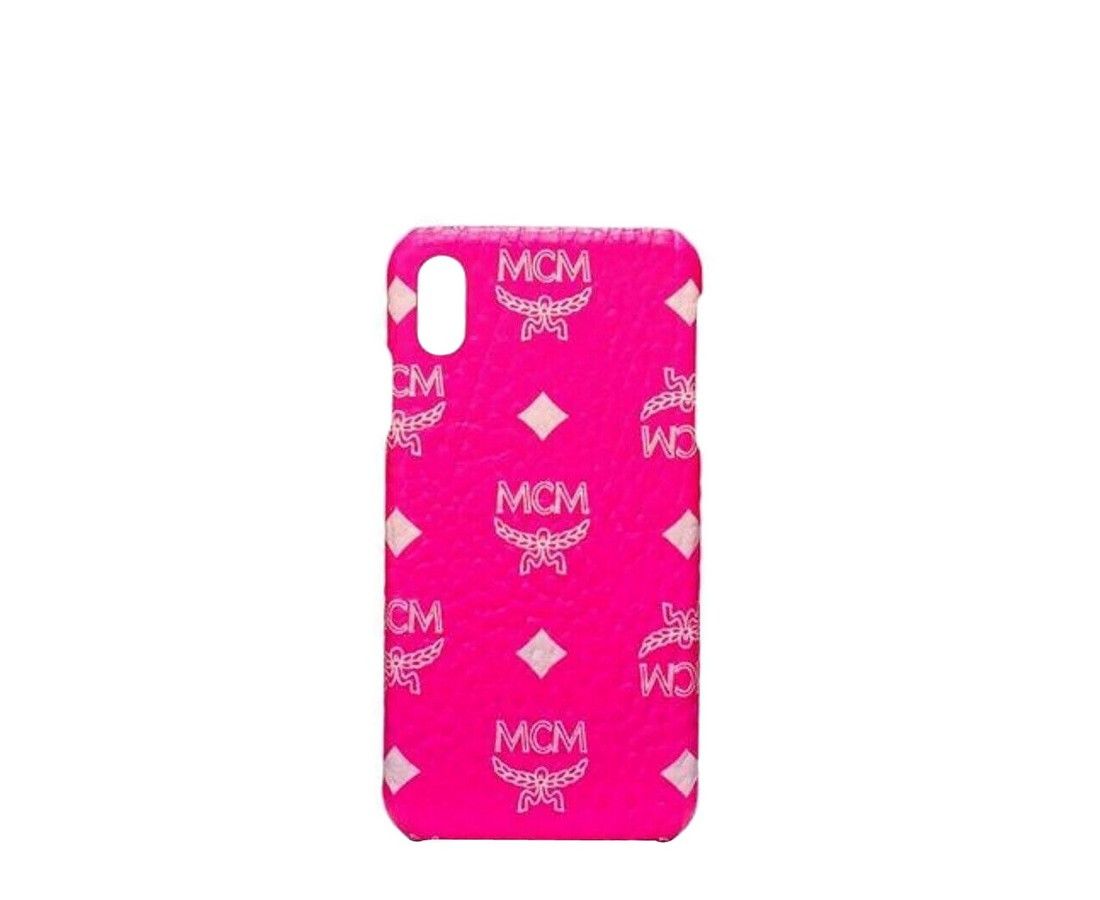 MCM Unisex Neon Pink Visetos IPhone XS Max Cell Phone Case Size ONE SIZE - 1 Thumbnail