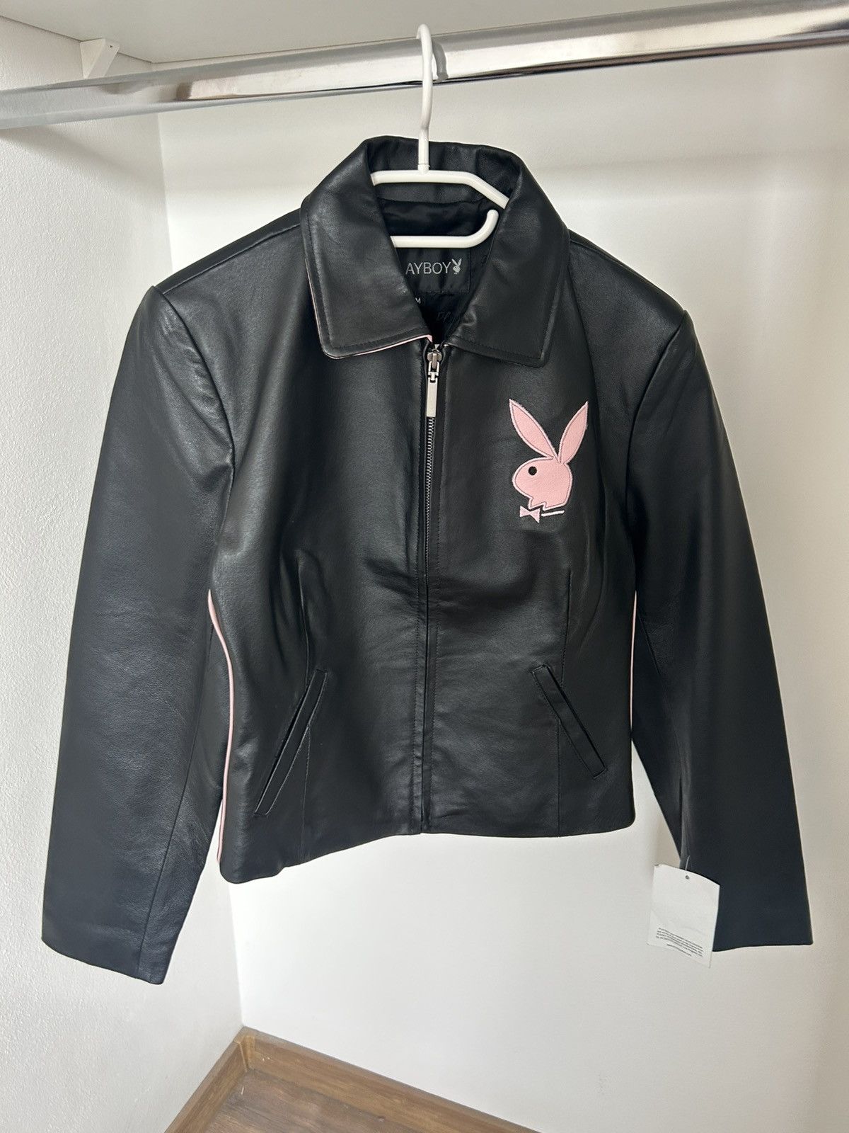 Playboy Vintage Playboy 90s Genuine Leather Moto Jacket Size M / US 6-8 / IT 42-44 - 1 Thumbnail