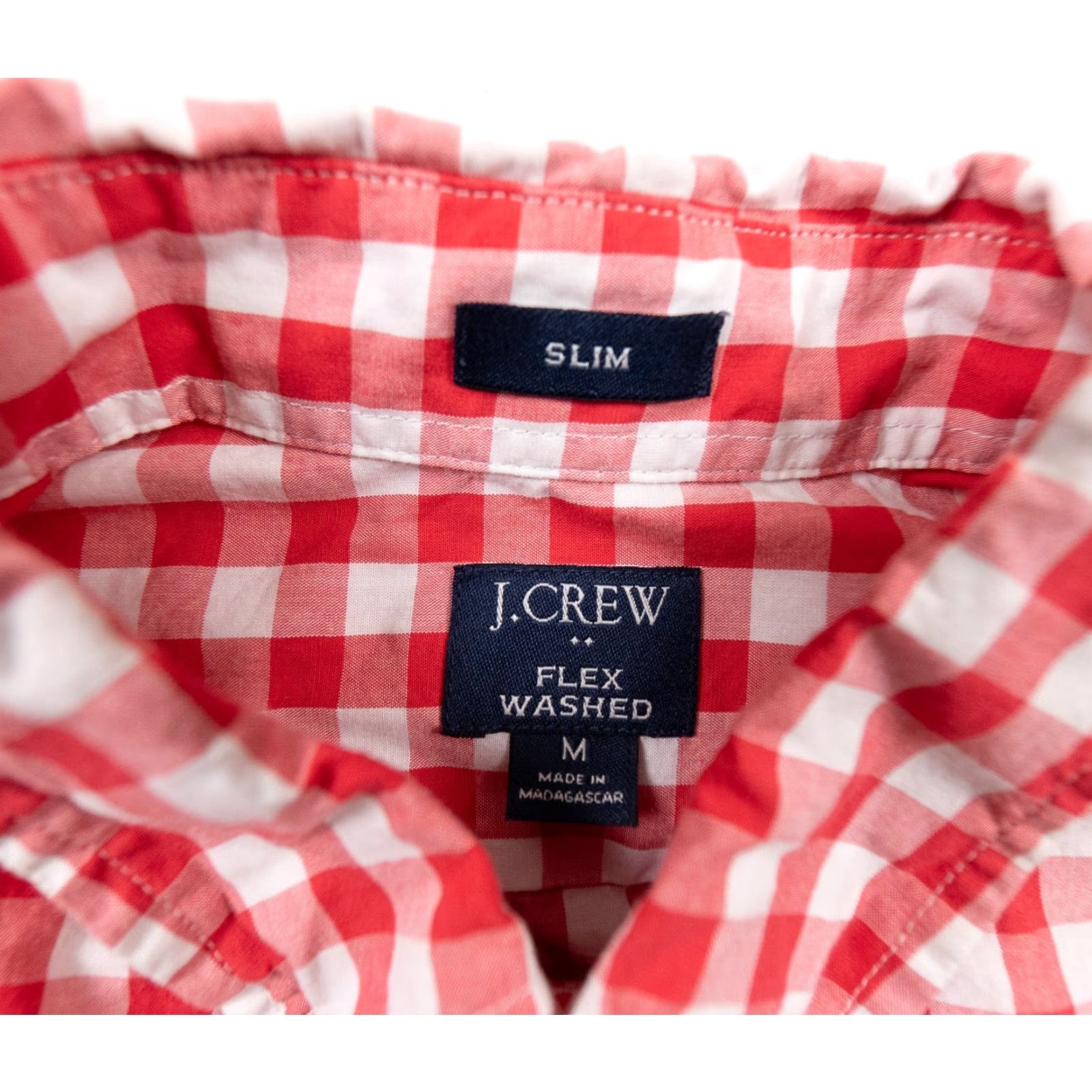 J.Crew J.CREW Shirt Mens Medium Red Button-Up Long Sleeve Flex Washed Plaid Slim Fit Adult Regular Size - Cotton Spandex Button-Down Casual Business Preppy Size US M / EU 48-50 / 2 - 4 Thumbnail