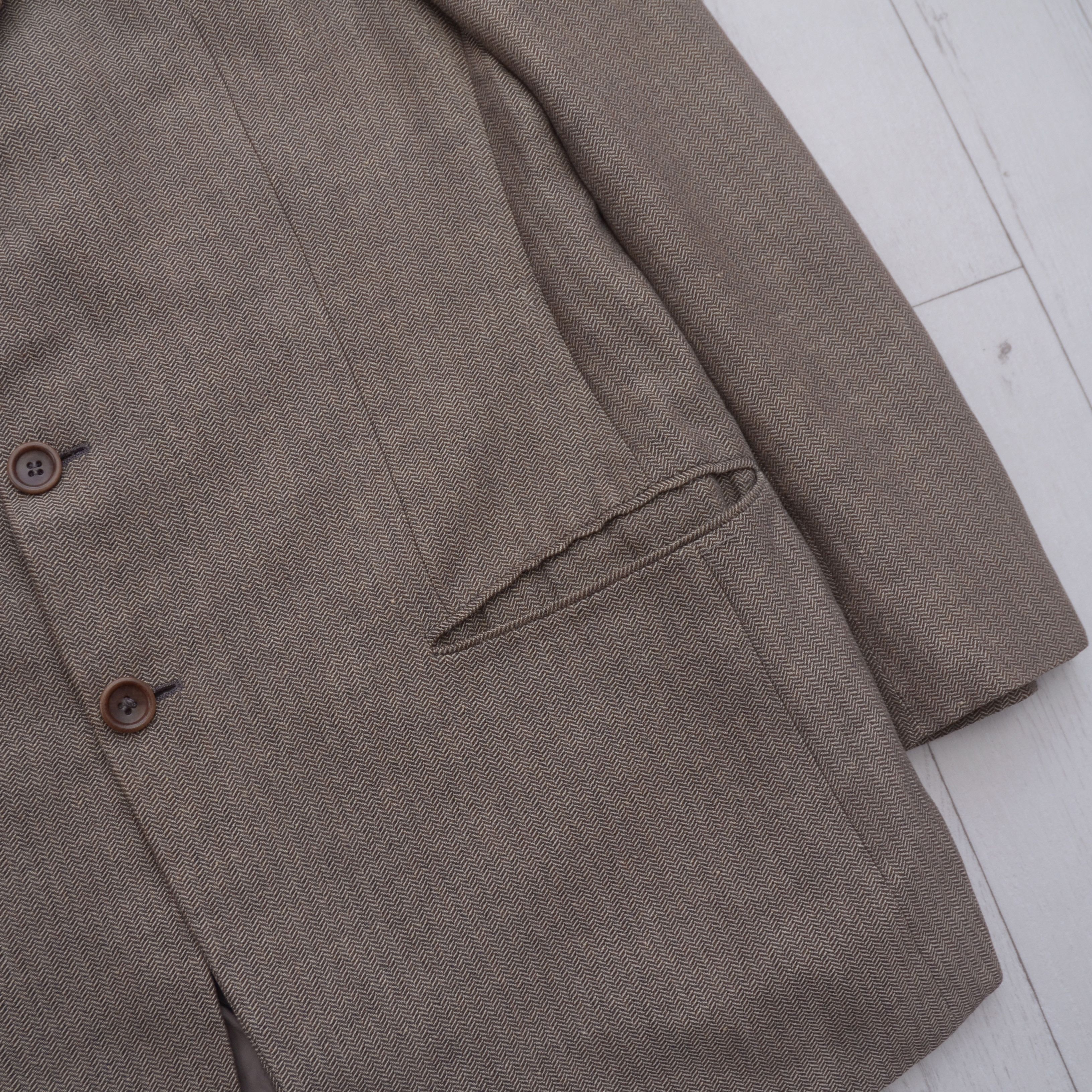 Armani × Armani Collezioni × Giorgio Armani Vintage Luxury Armani Collezioni Tweed Linen Casual Blazer Size 52L - 6 Thumbnail