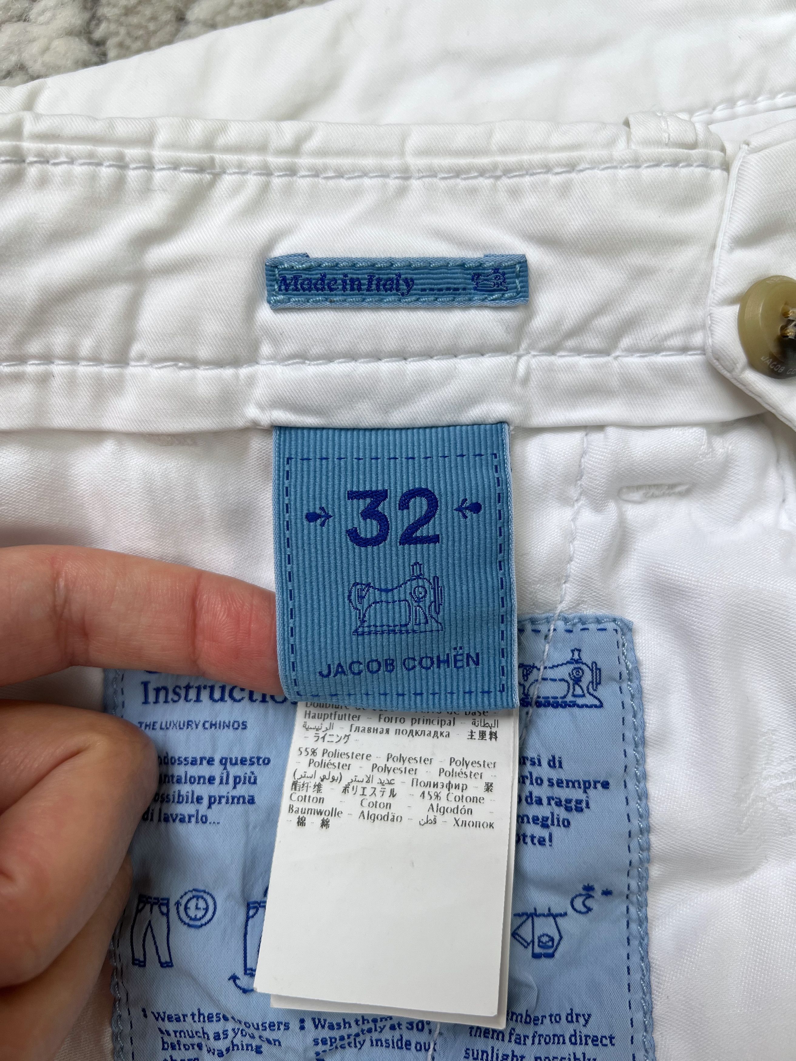 Jacob Cohen Jacob Cohën Bobby Comfort White Luxury Chino Pants 32 Size US 32 / EU 48 - 17 Thumbnail