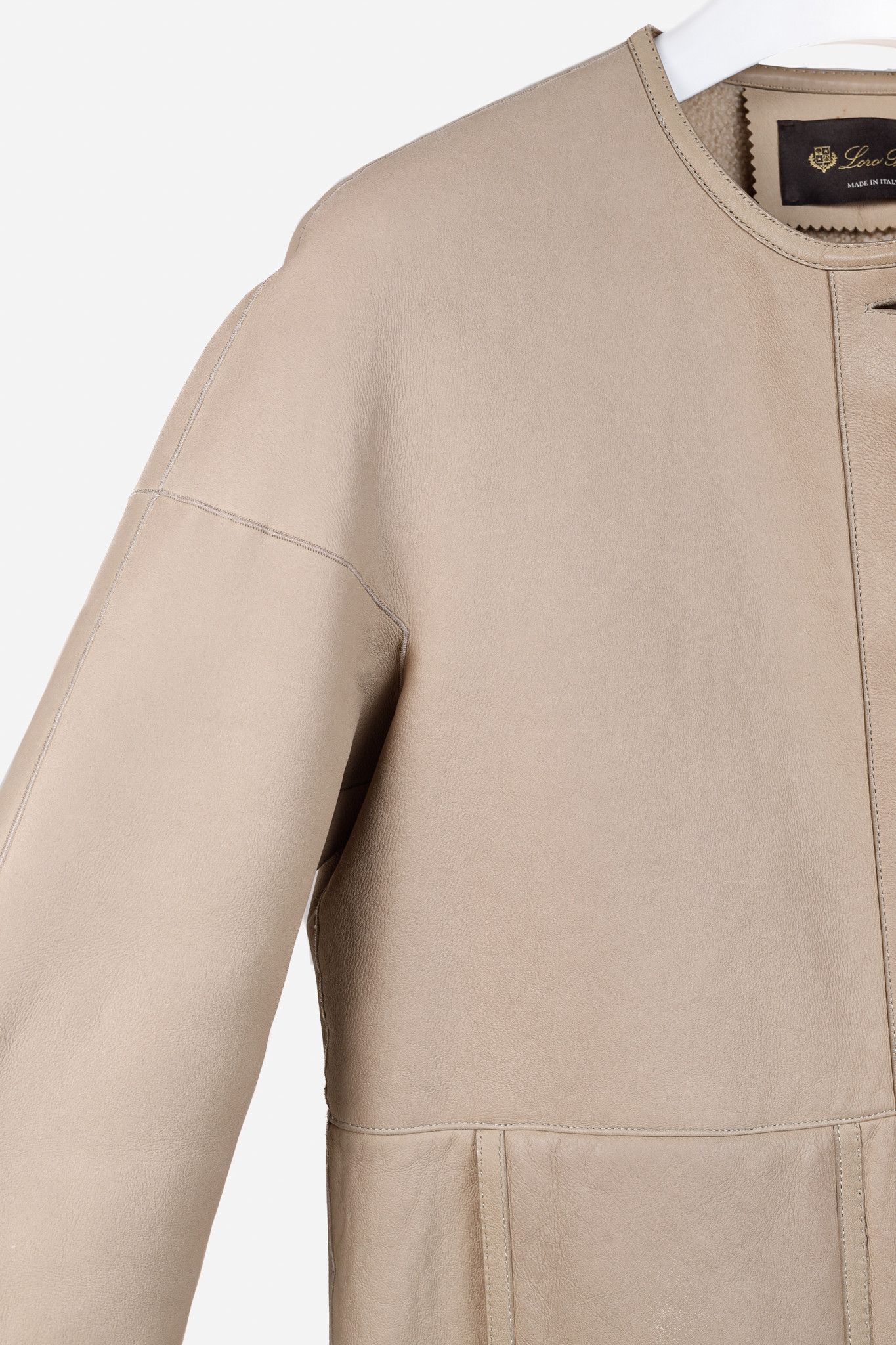 Loro Piana Loro Piana Ecru Lambskin Cropped Shearling Jacket Size S / US 4 / IT 40 - 5 Thumbnail