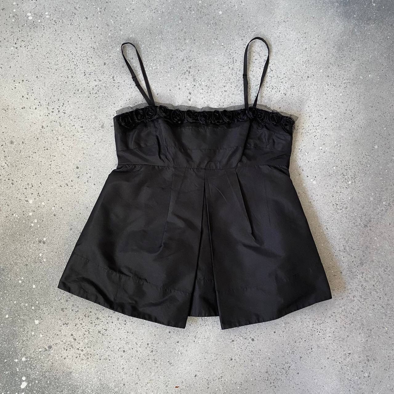 Hysteric Glamour × Japanese Brand Japanese Vintage Goth Pleated Black Top (Issey Miyake Style) Size S / US 4 / IT 40 - 1 Thumbnail