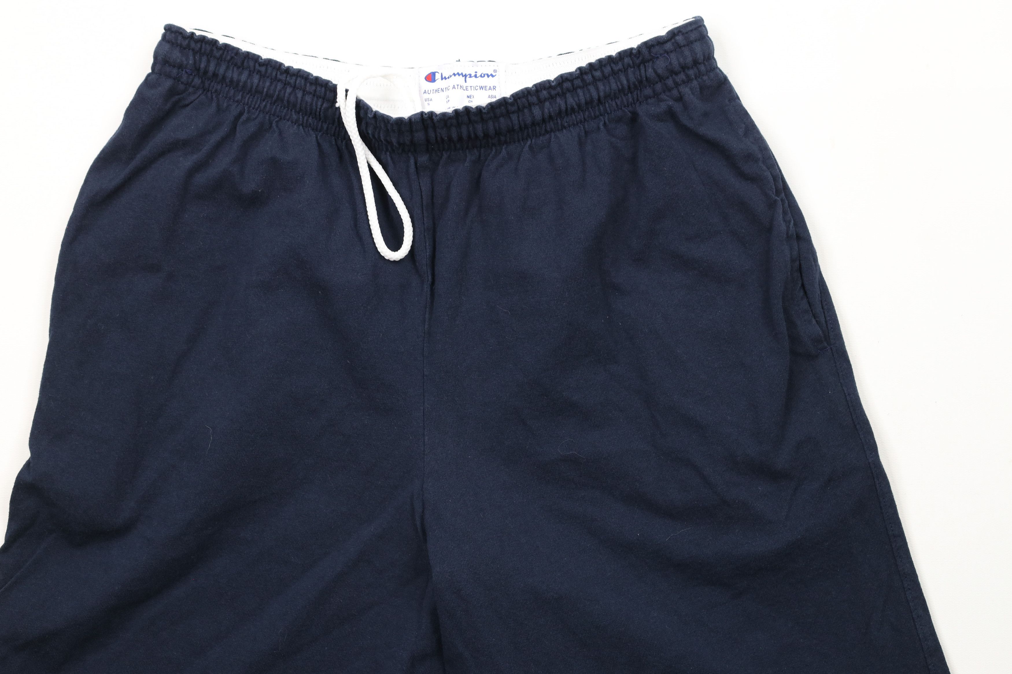 Champion × Vintage Vintage Champion Logo Above Knee Cotton Shorts Navy Blue Size US 30 / EU 46 - 3 Thumbnail