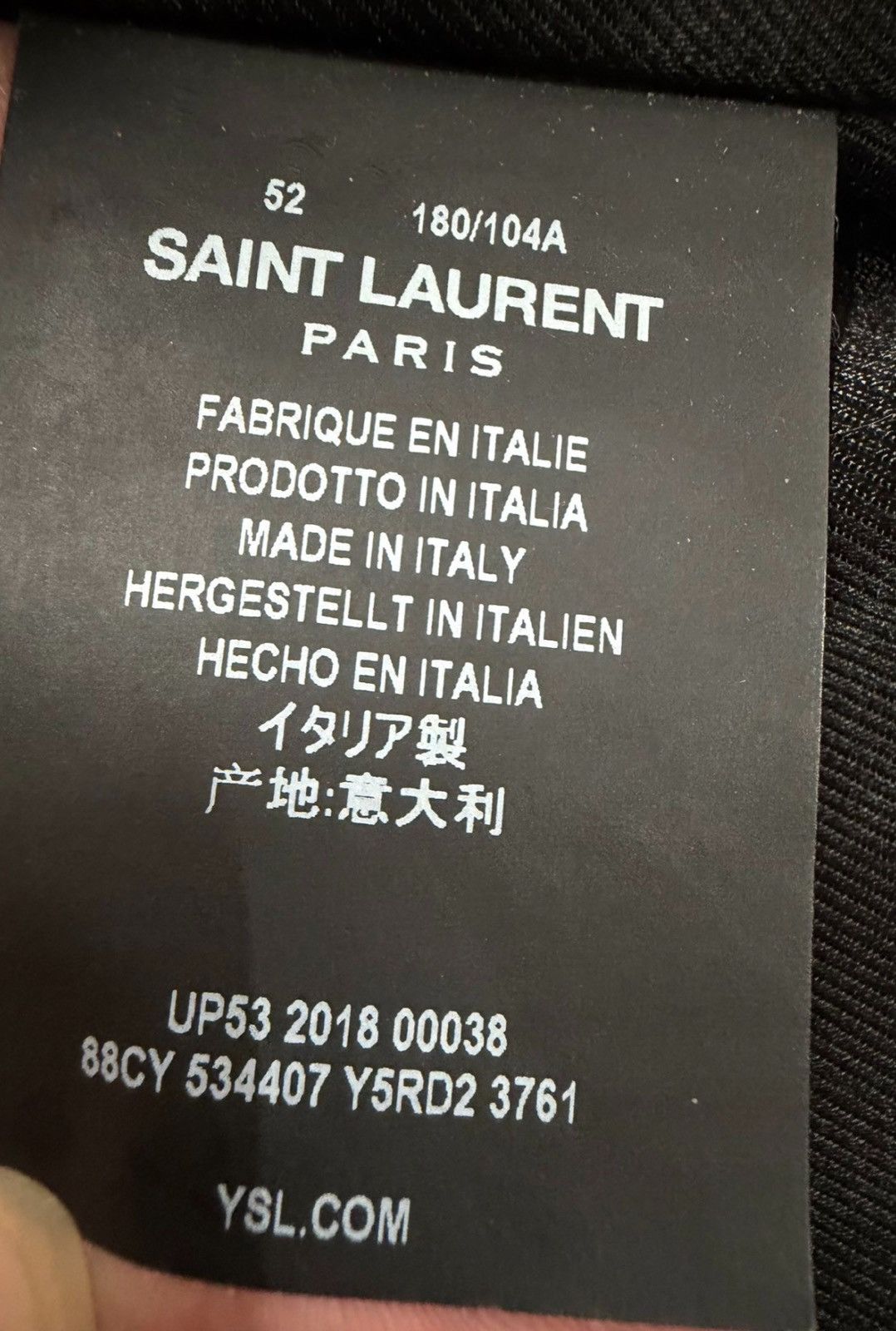 Saint Laurent Paris Saint Laurent 18FW Distressed L01 Motorcycle Jacket Print Size US L / EU 52-54 / 3 - 5 Thumbnail