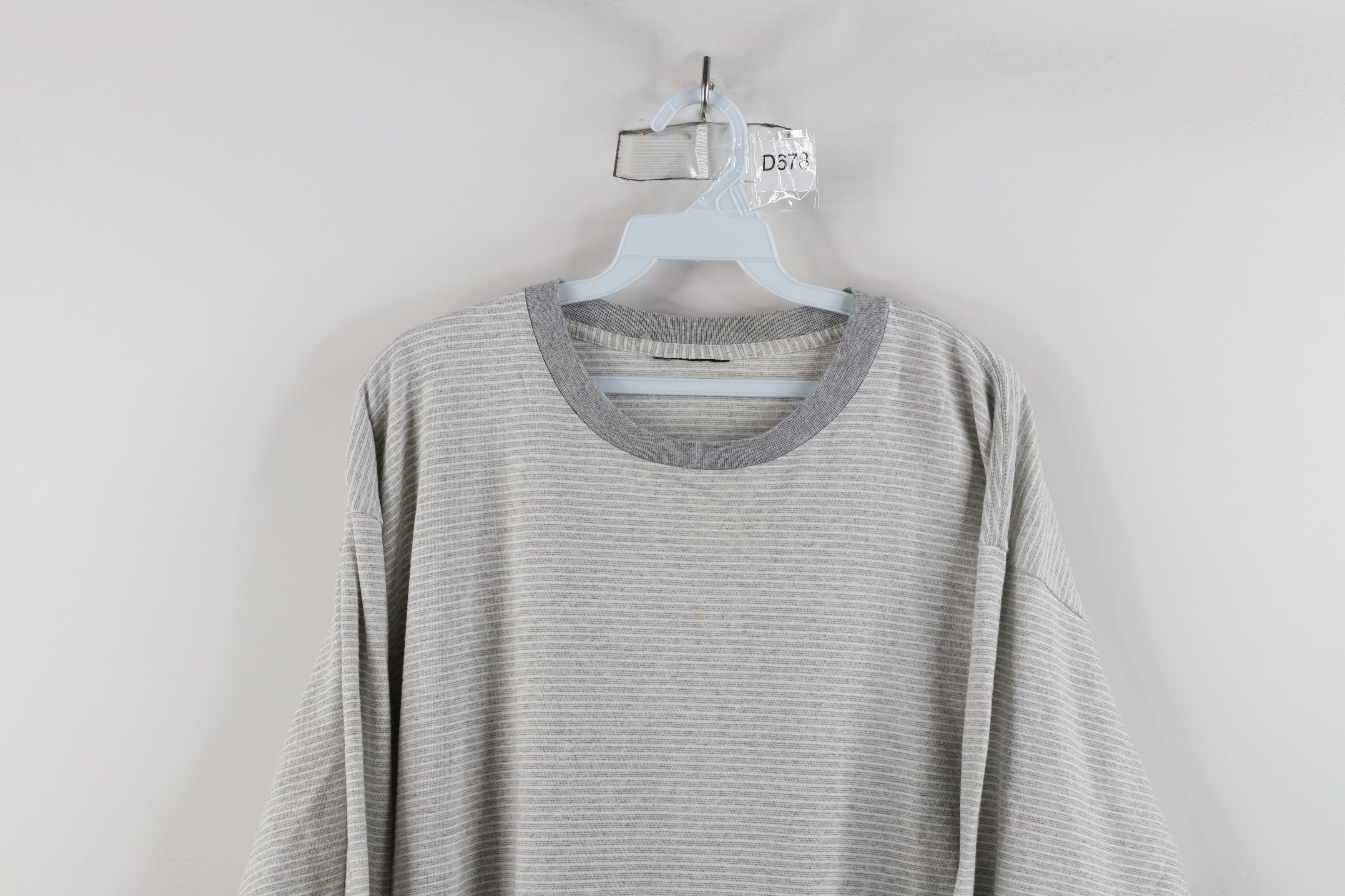 Vintage Vintage 90s Streetwear Blank Striped Long Sleeve T-Shirt Size US XL / EU 56 / 4 - 2 Thumbnail