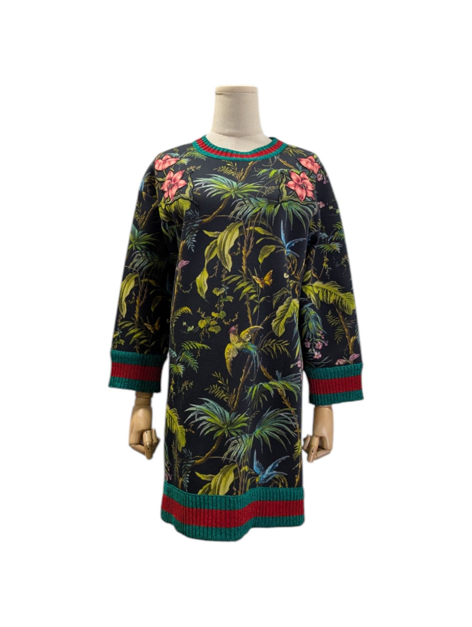 Gucci Black Cotton 2016 Jungle Print Dress Size XS / US 0-2 / IT 36-38 - 1 Thumbnail