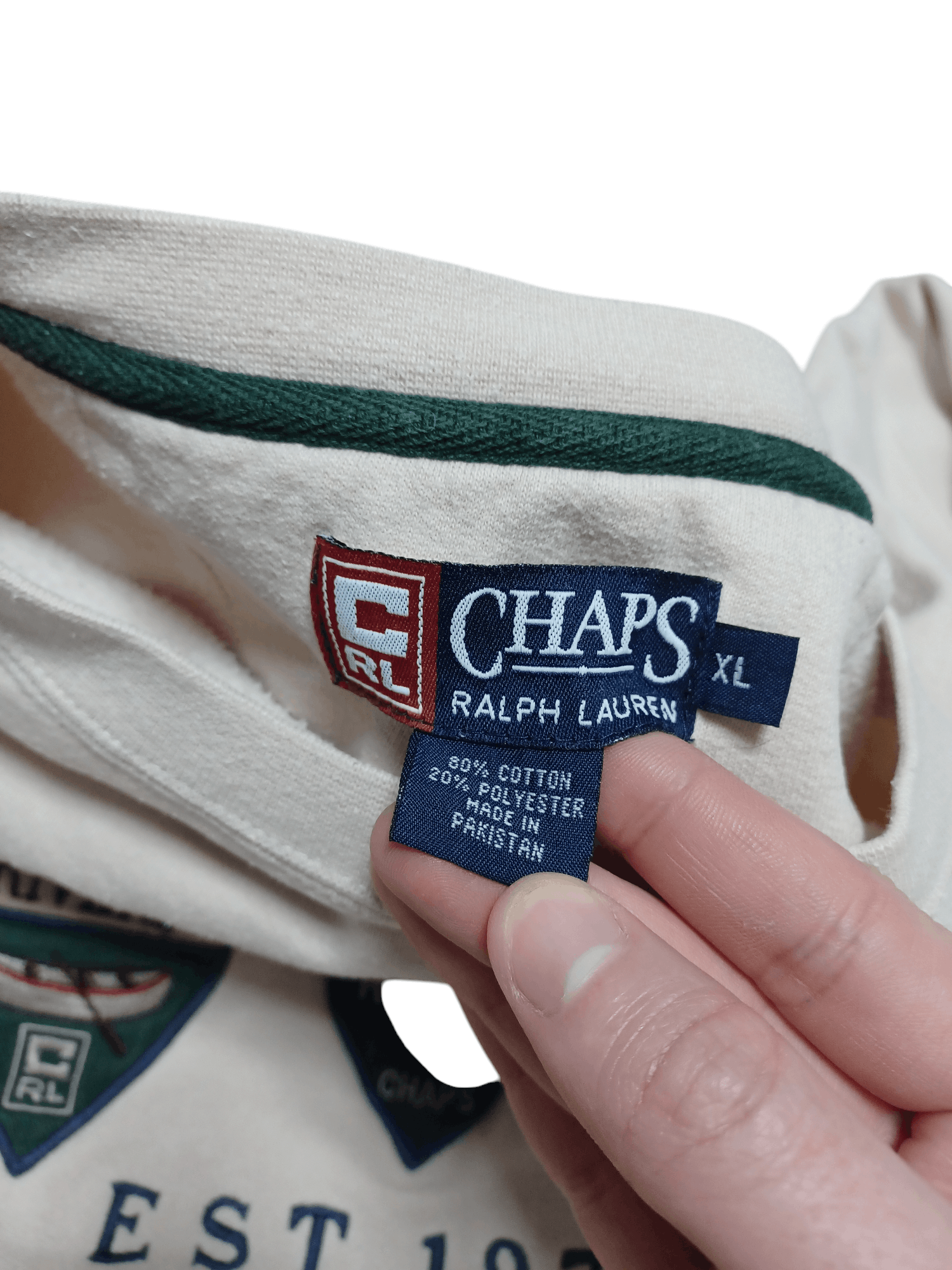 Chaps Ralph Lauren CHAPS RALPH LAUREN VINTAGE 90S BIGLOGO BOXY SWEATSHIRT Size US XL / EU 56 / 4 - 5 Thumbnail