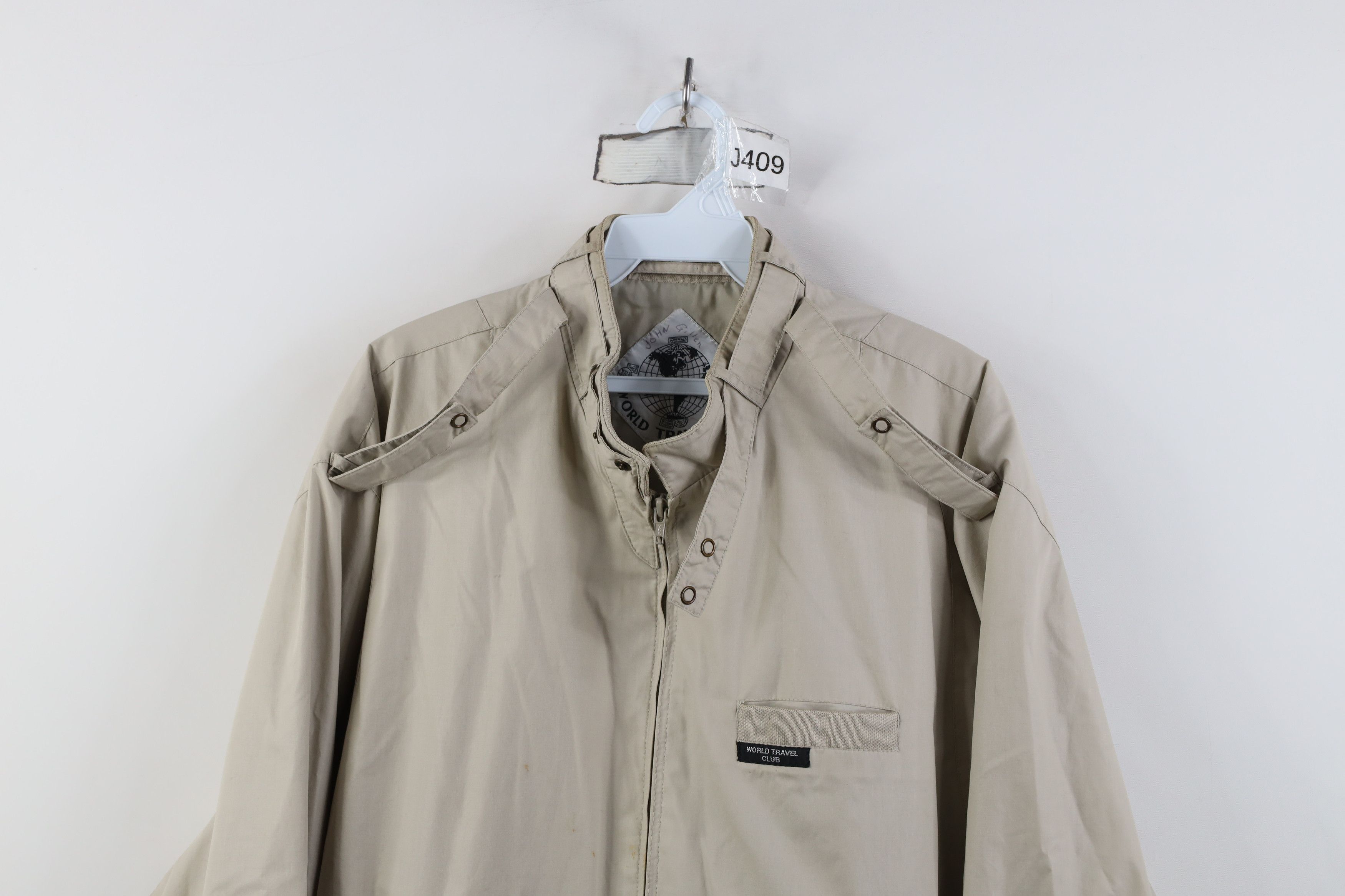 Vintage Vintage 80s 90s Streetwear Cafe Racer Bomber Jacket Beige Size US L / EU 52-54 / 3 - 2 Thumbnail