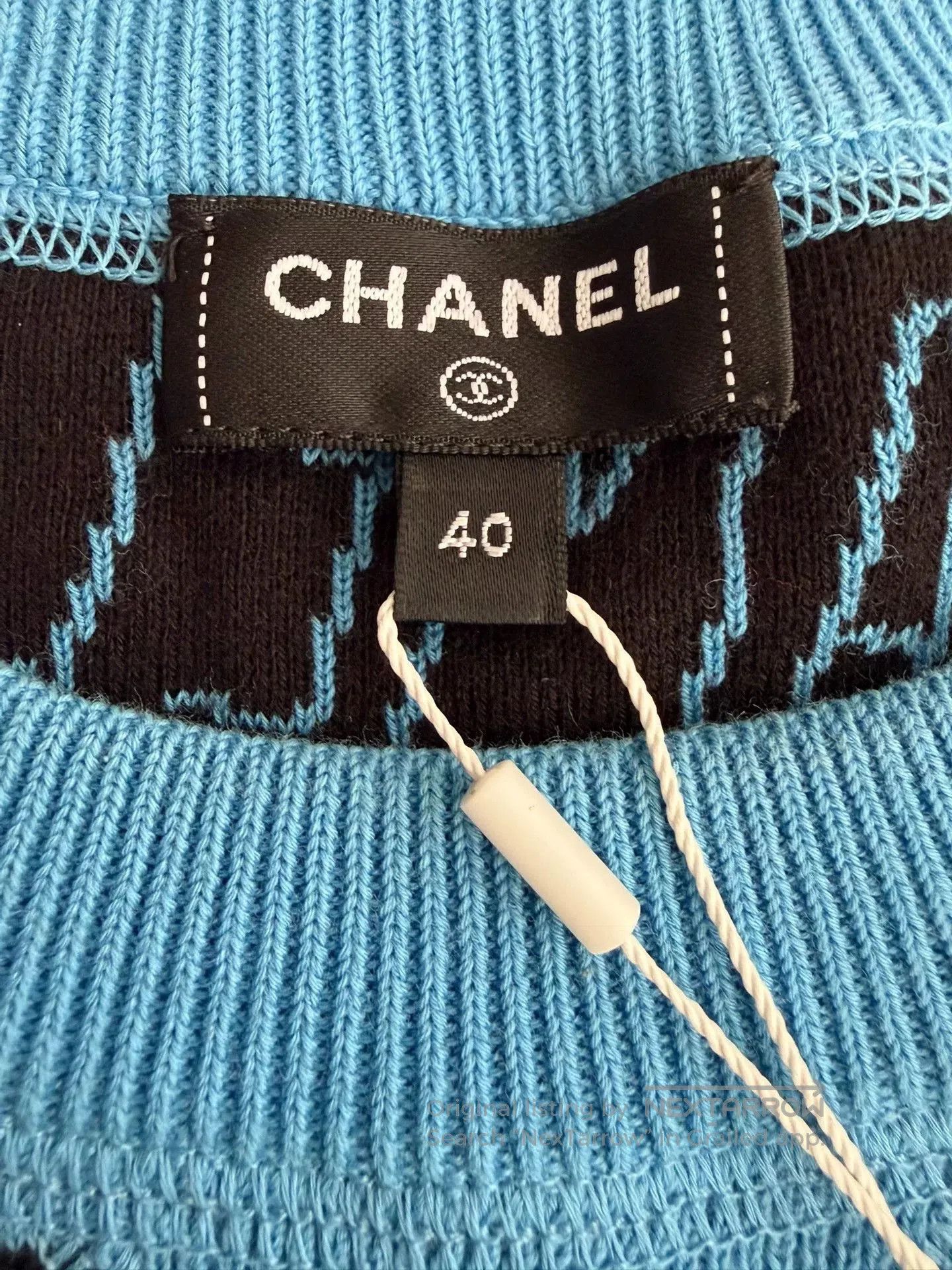 Other Chanel 24A Blue Letter Graffiti Sweater. Size US XL / EU 56 / 4 - 4 Thumbnail
