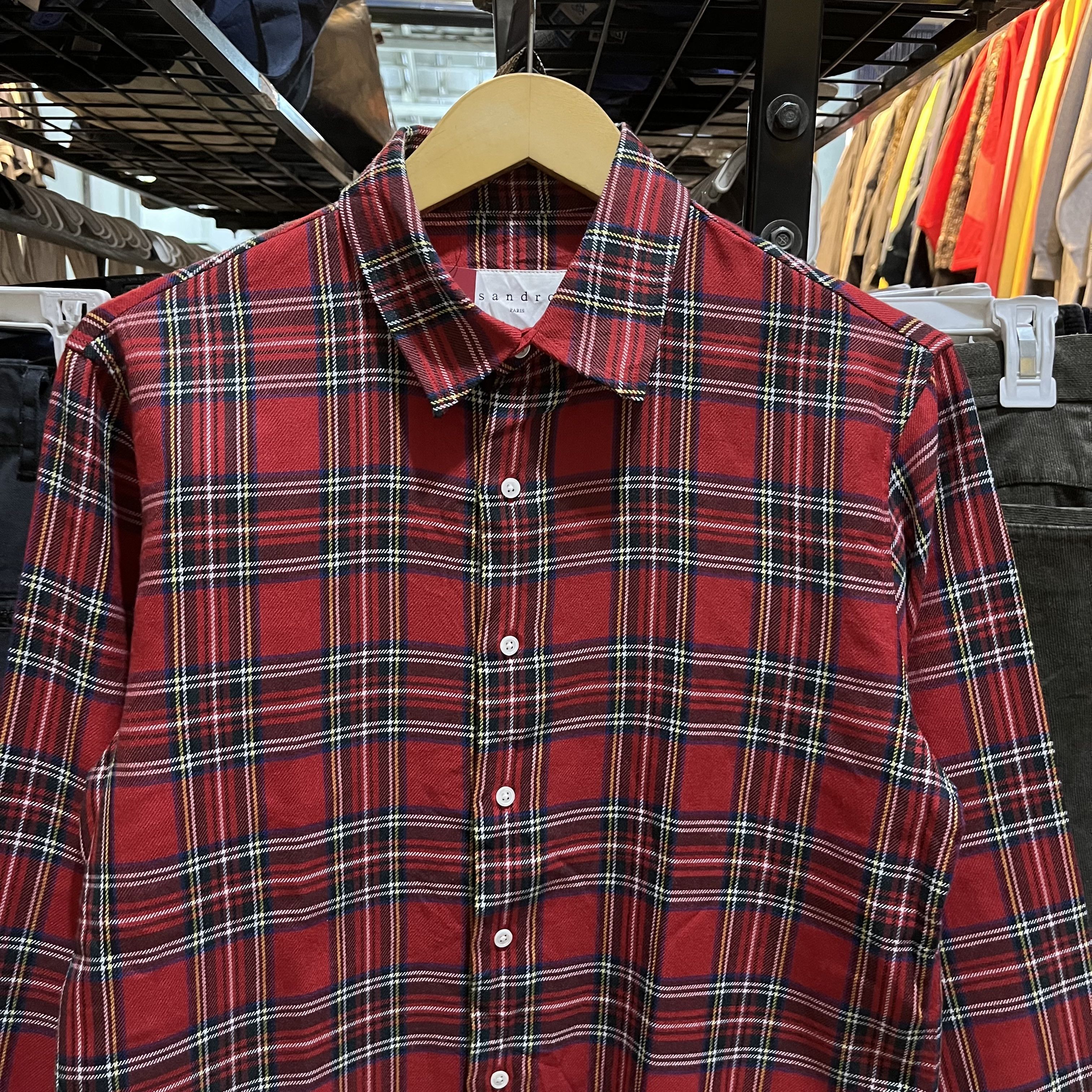 Designer × Sandro Sandro plaid tartan long sleeve button shirt Size US S / EU 44-46 / 1 - 9 Thumbnail