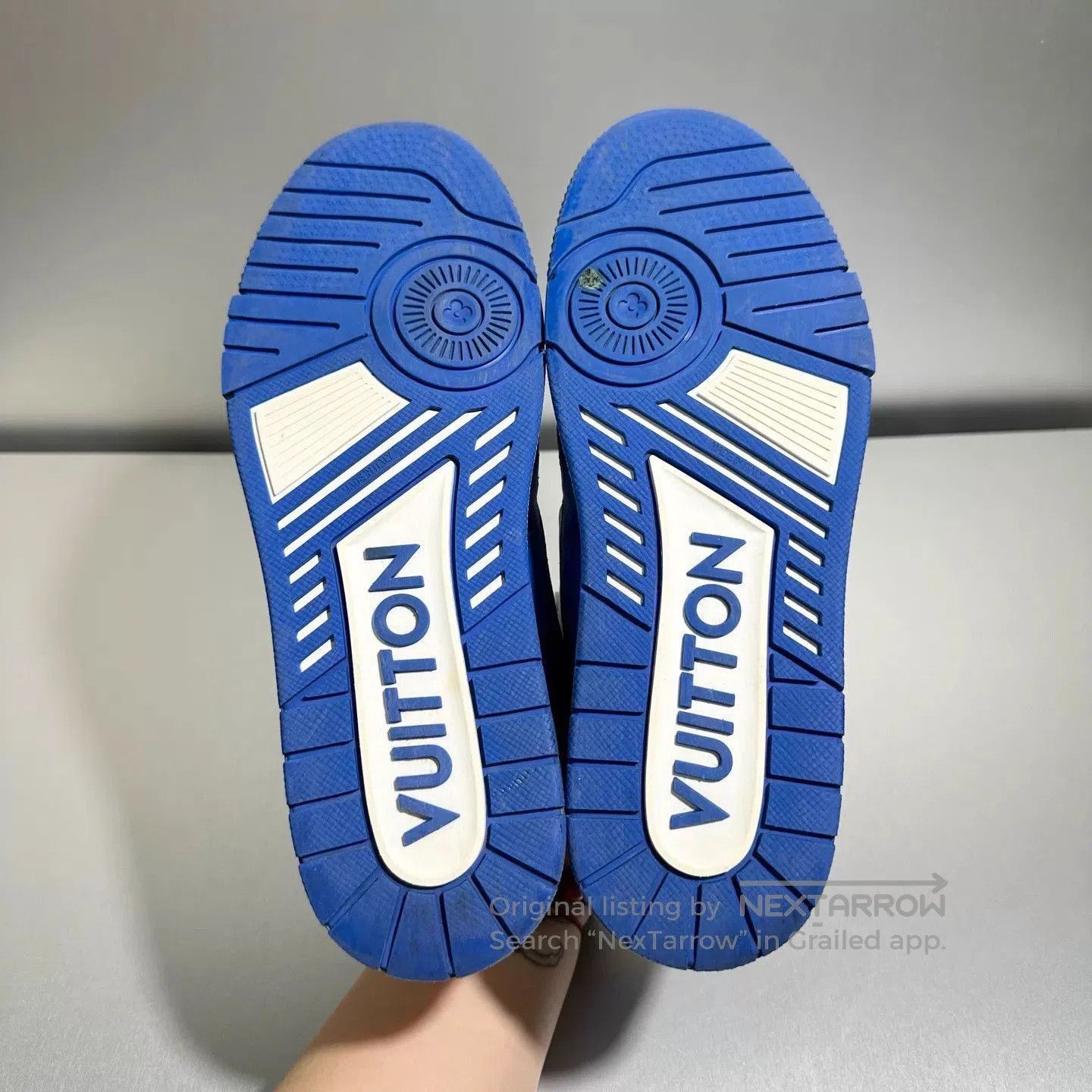 Louis Vuitton Blue and White Low Top Sneakers Size 8.5. Size US 8.5 / EU 41-42 - 7 Thumbnail