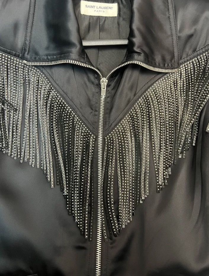 Saint Laurent Paris × Yves Saint Laurent Saint Laurent SLP genuine tassel silk jacket 2412-Nextarrow Size S / US 4 / IT 40 - 4 Thumbnail