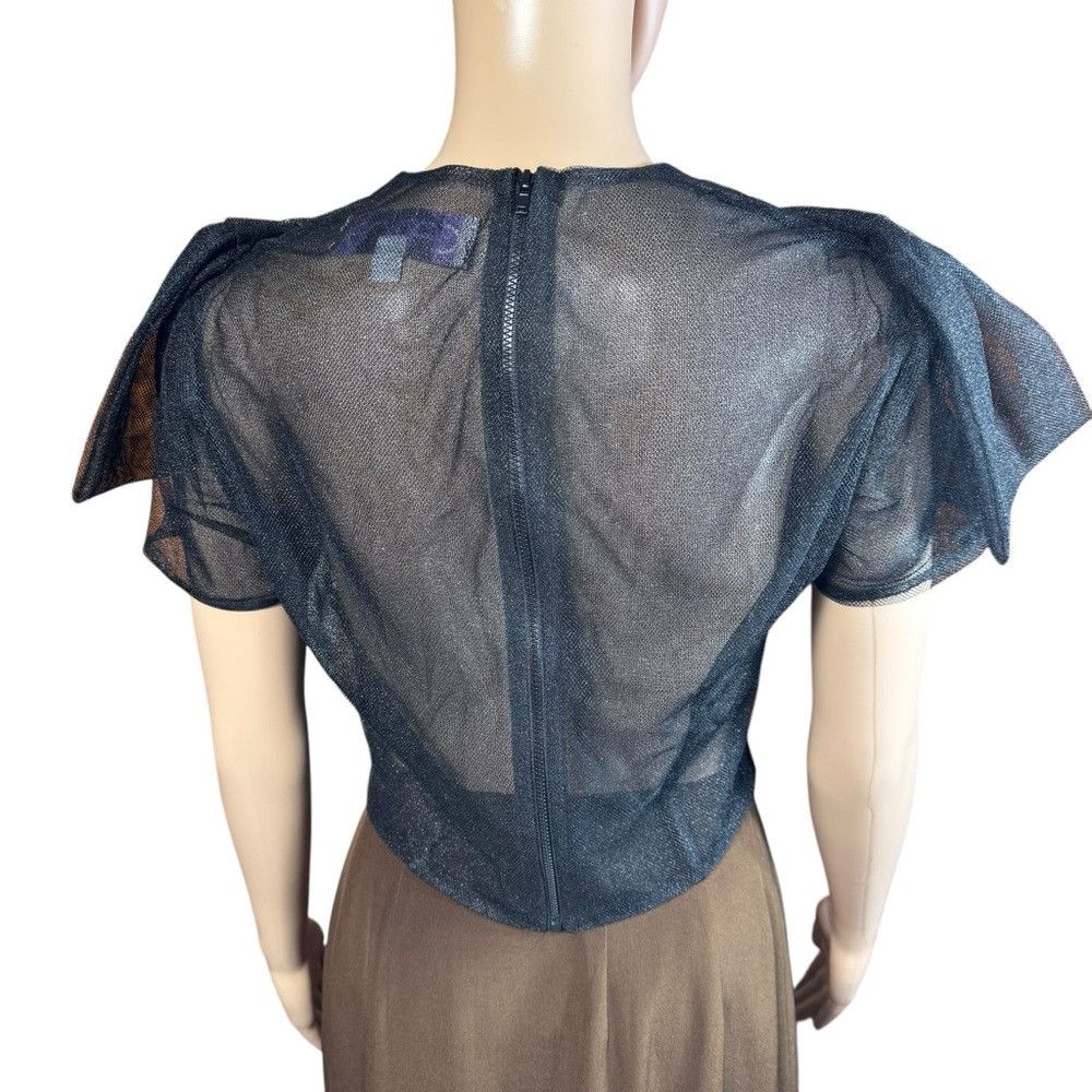 Other Vintage Carine Tulle Short Sleeve Black Top Size 4 Size S / US 4 / IT 40 - 3 Thumbnail