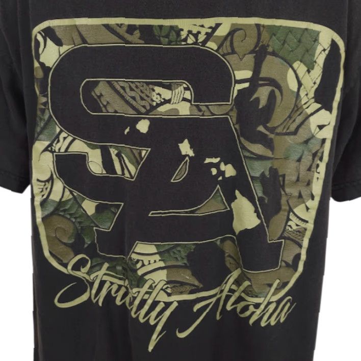 ALOHAS VINTAGE Strictly Aloha T Shirt Mens Size XL Black Protectors Of Aloha Hawaiian Tee Size US XL / EU 56 / 4 - 2 Thumbnail