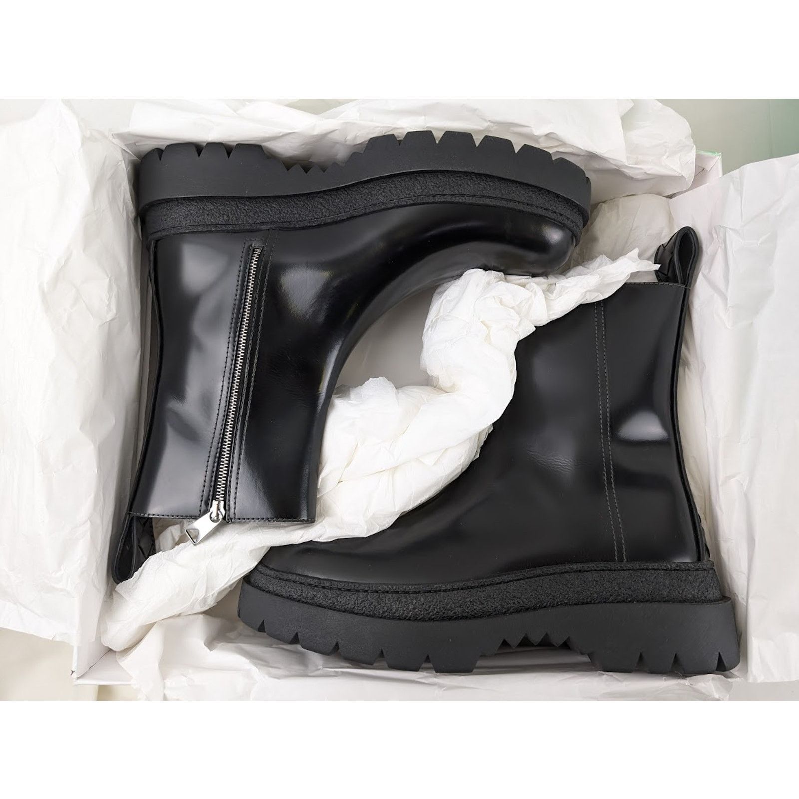 Bottega Veneta o1rshd1 Texas Calf Highway Ankle Boot in Black Size US 11 / EU 44 - 15 Thumbnail