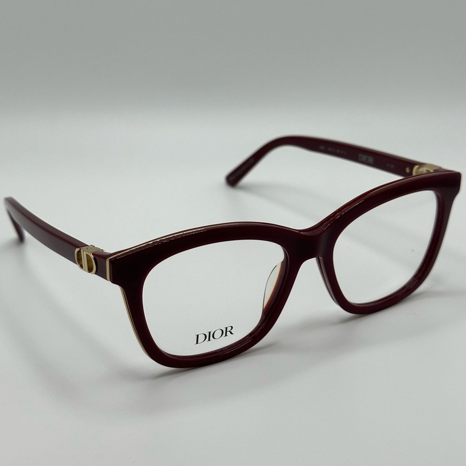 Dior NEW Dior Eyeglasses 30MontaigneminiO B2I 3500 Bordeaux Gold Size ONE SIZE - 7 Thumbnail